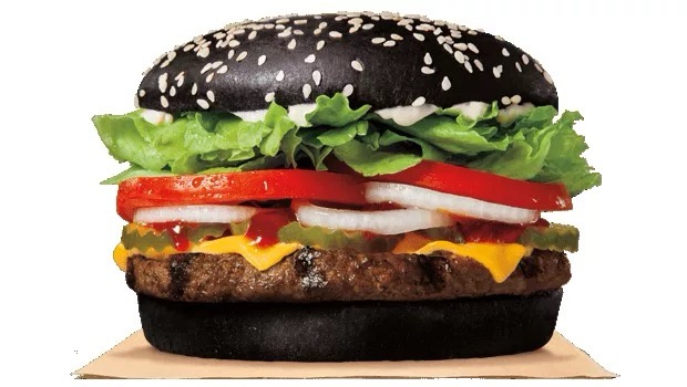 Imagine a spooky Halloween burger creation!
