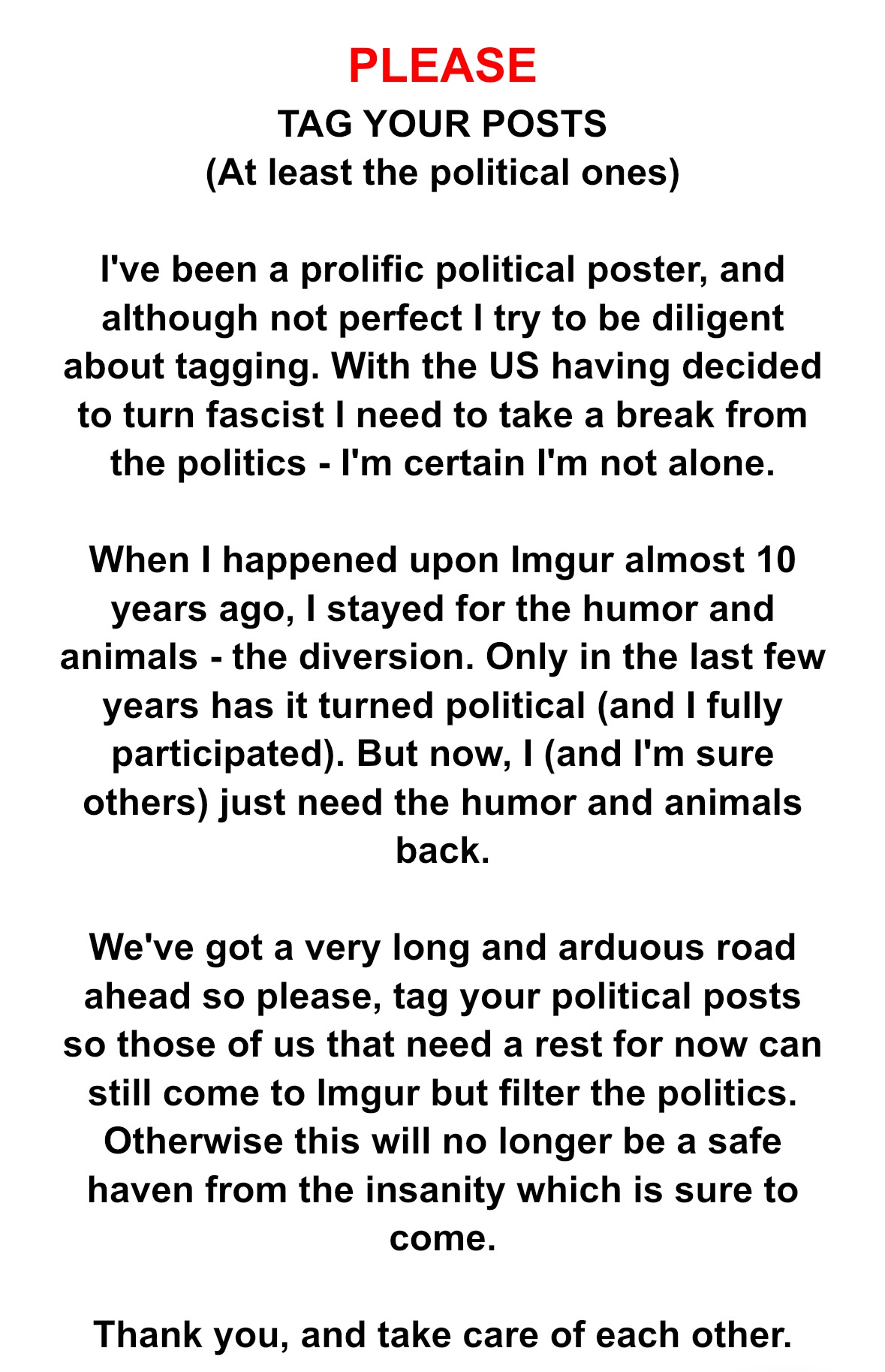 I'm exhausted, boss. A plea from a ten-year Imgur veteran