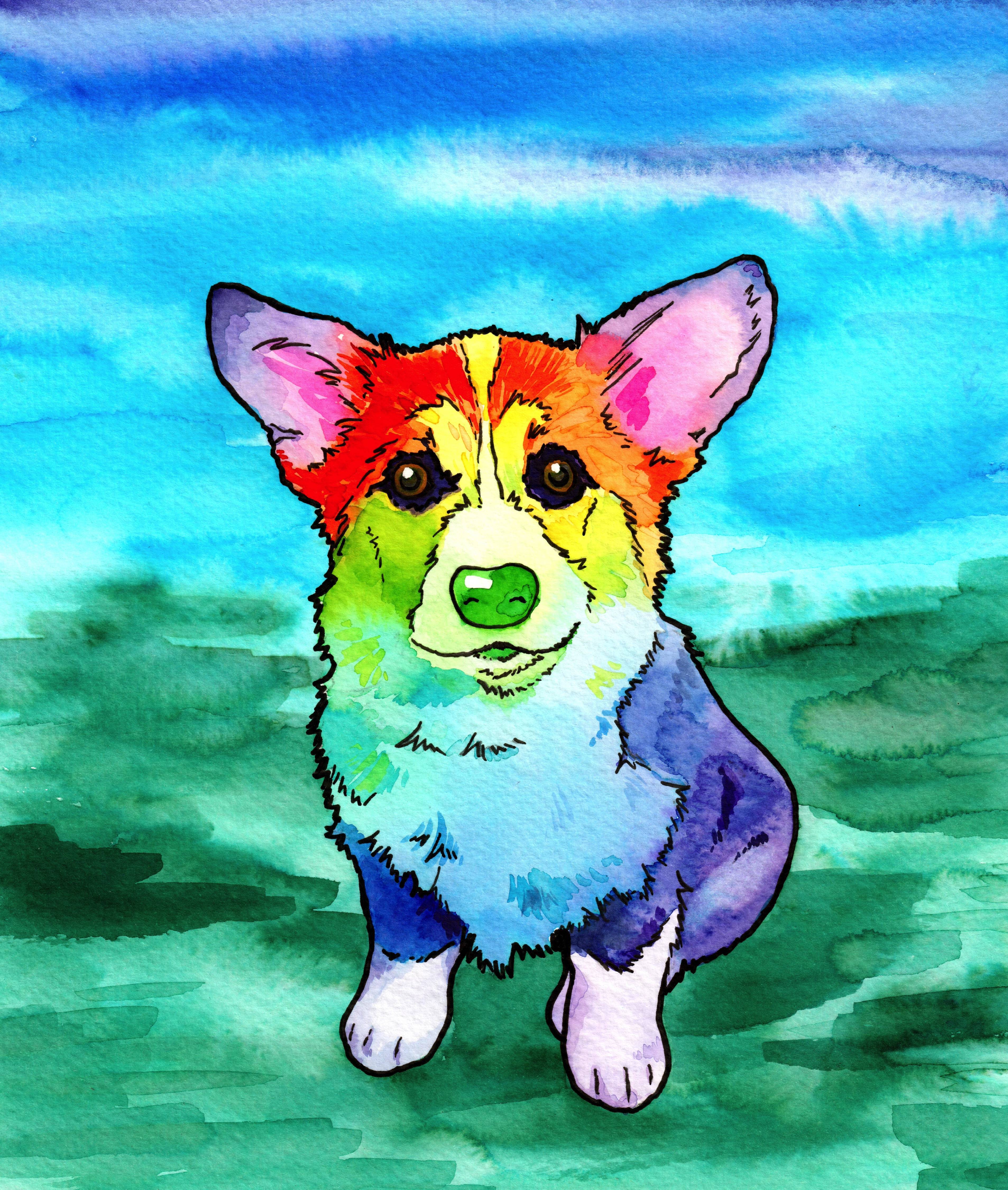 Every day I create a new masterpiece featuring Aemma the corgi!