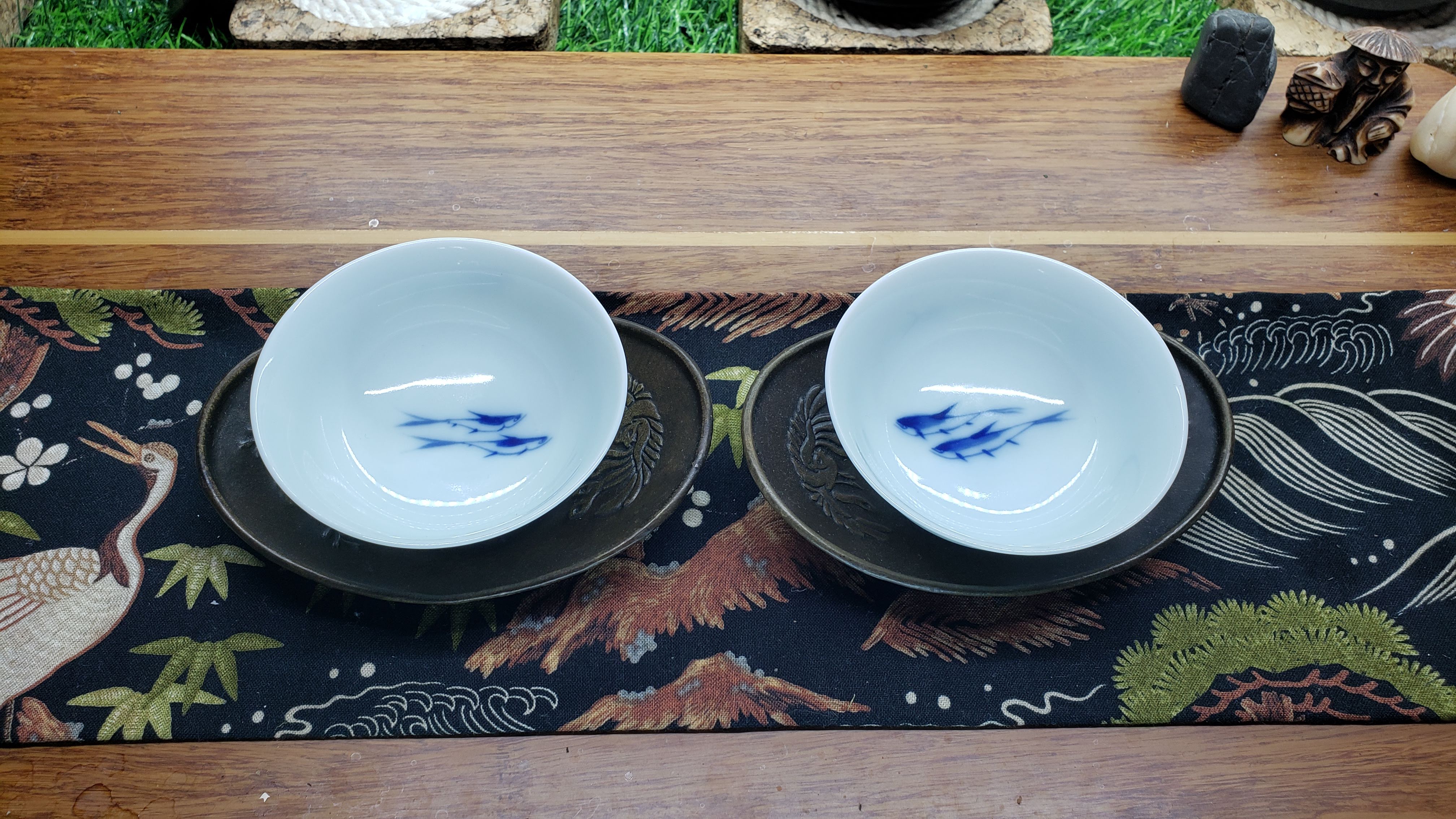 Beautiful Sanshe Tao Porcelain Cups from Yingge, Taiwan