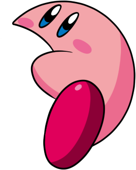 Celebrating my cake day with a drink in hand and a cute Kirby PNG!