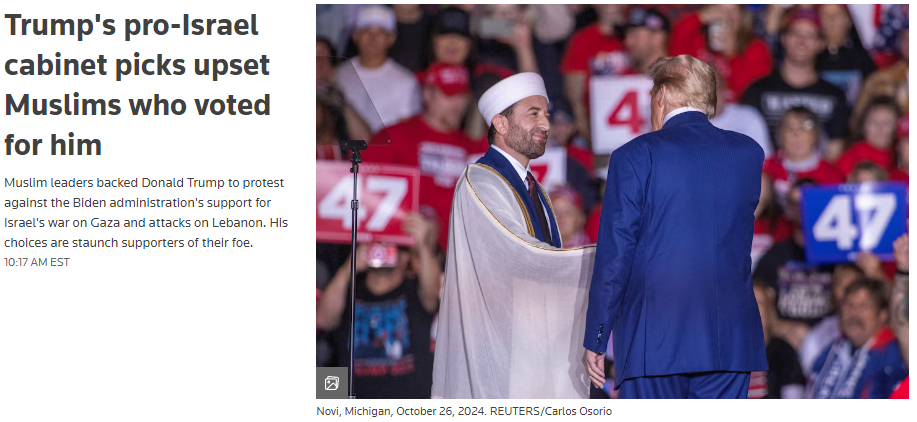 Leopards Ate My Face: The Fallout of Trump's Pro-Israel Cabinet Picks on Muslim Voters