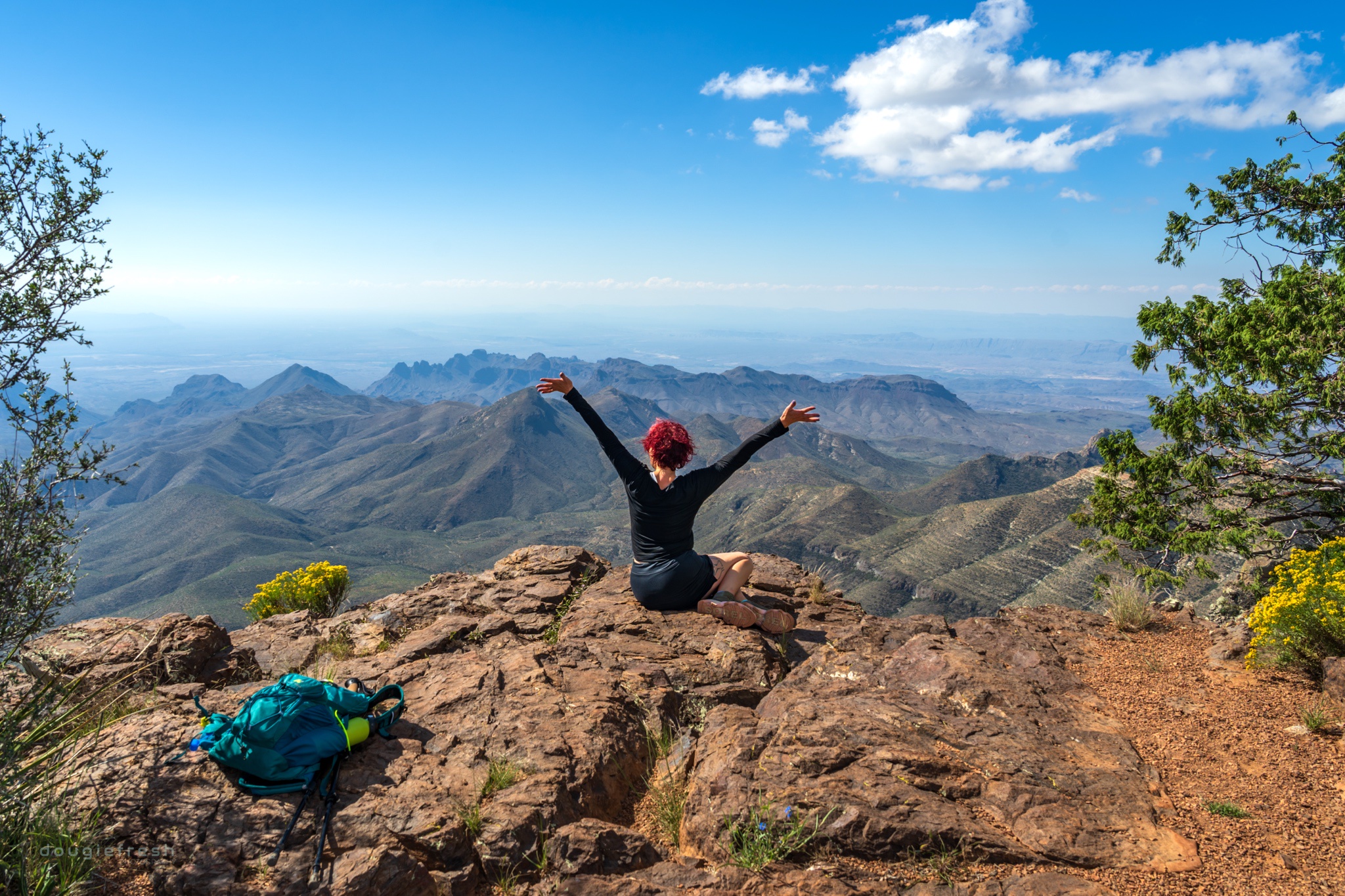 A breathtaking view from the top of the South Rim Trail at Big Bend National Park.