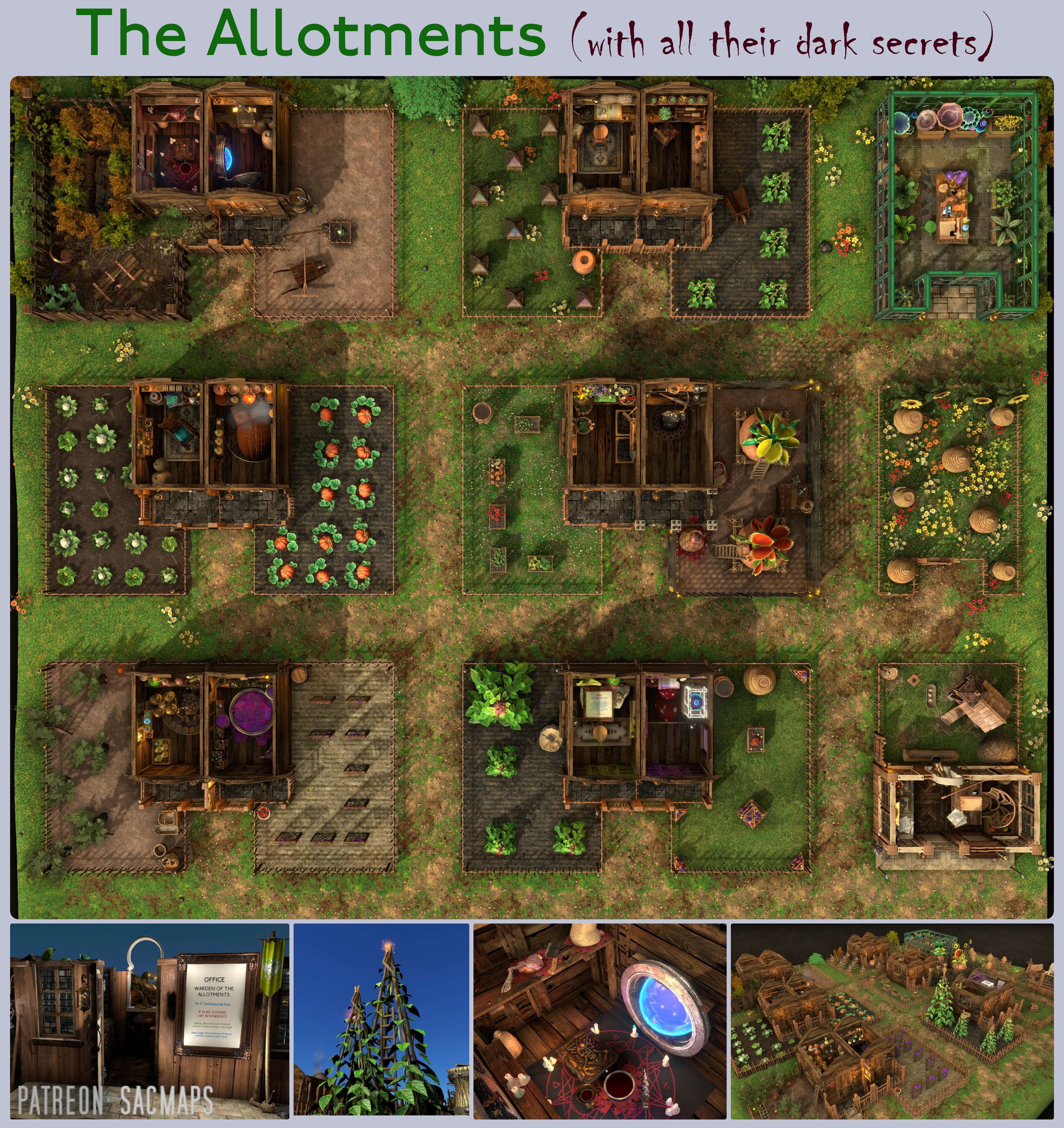 The Allotments: Free DnD and TTRPG Maps Await