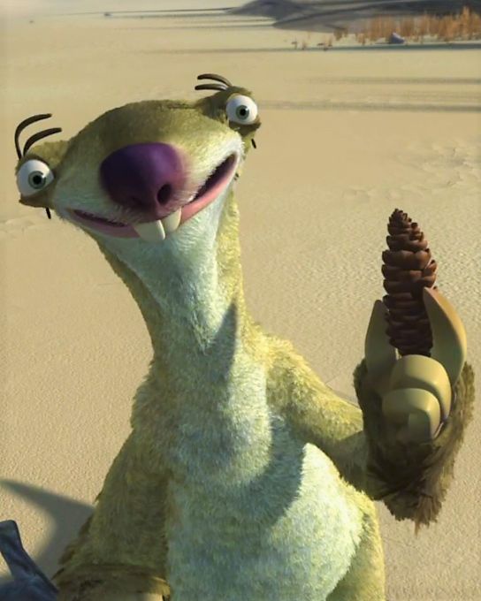 Sid the Sloth Gives a Thumbs Up to Team Pinecone