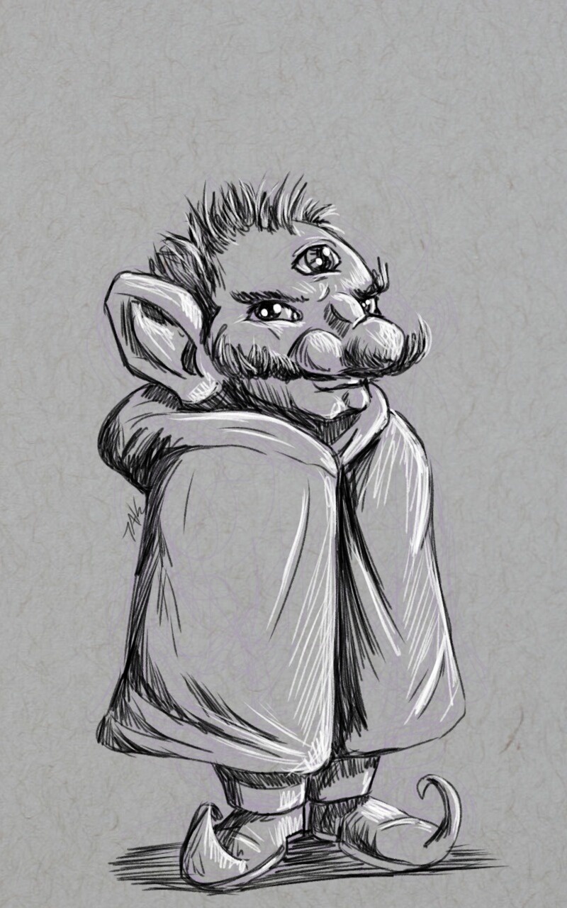 Daily Sketch: The Adventurous Mustached Traveler