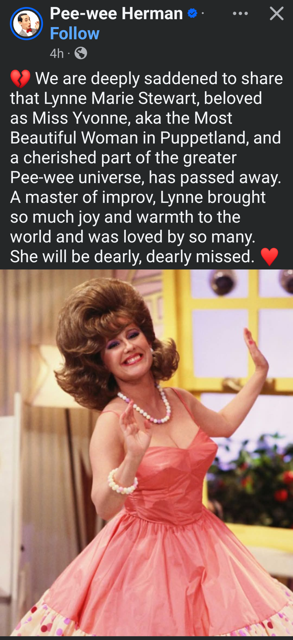 In Loving Memory of Miss Yvonne: The Forever Beautiful Star of Puppetland