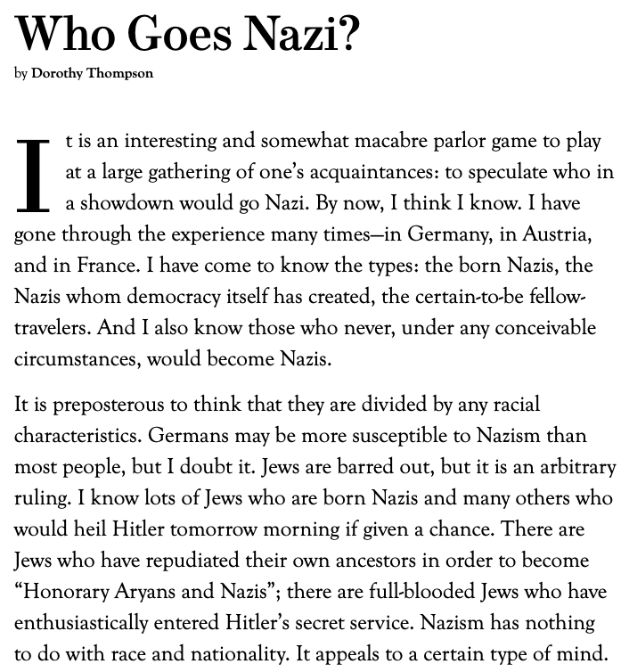 A Glimpse into History: Harper's Magazine from 1941 - 'Who Goes Nazi?'