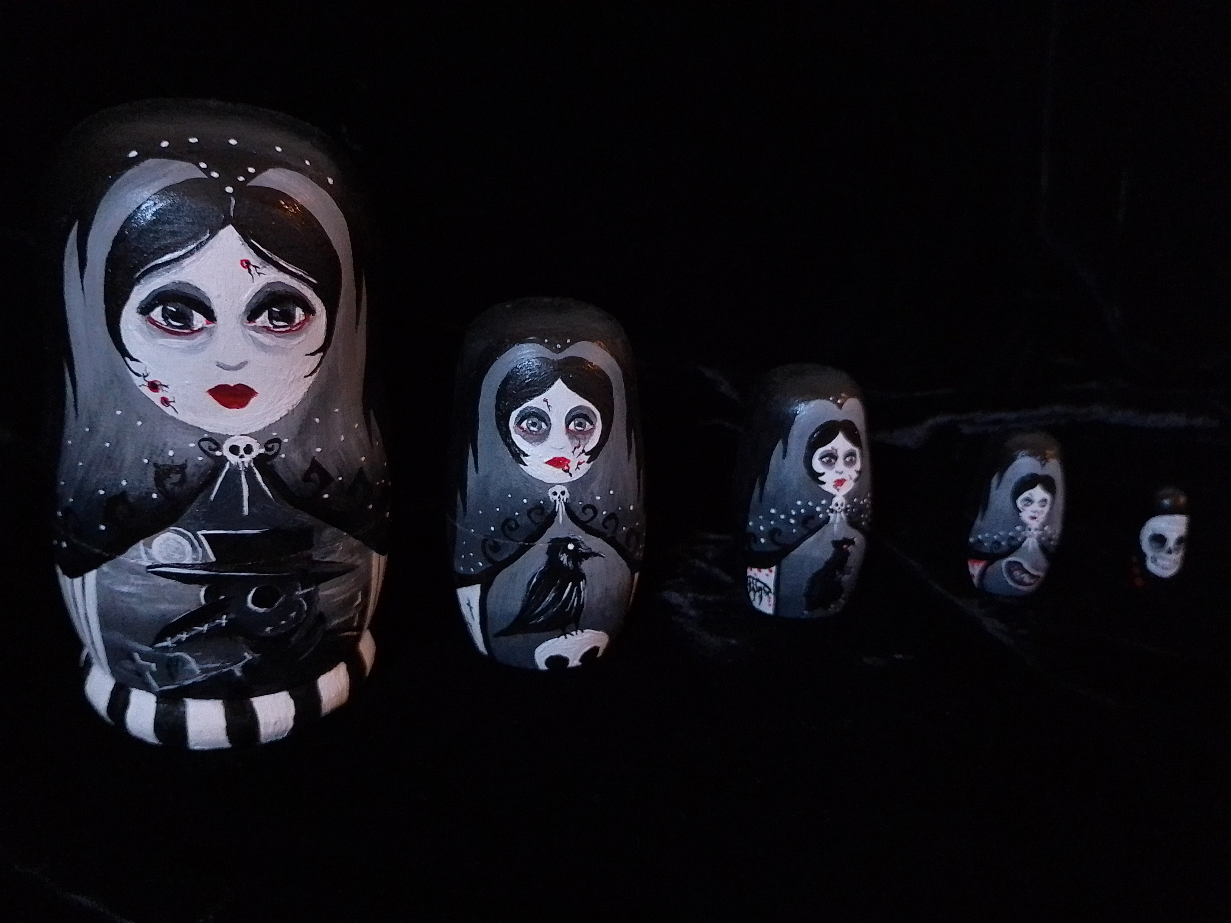 Chillingly Creative: Spooky Nesting Dolls for the Art Crawl