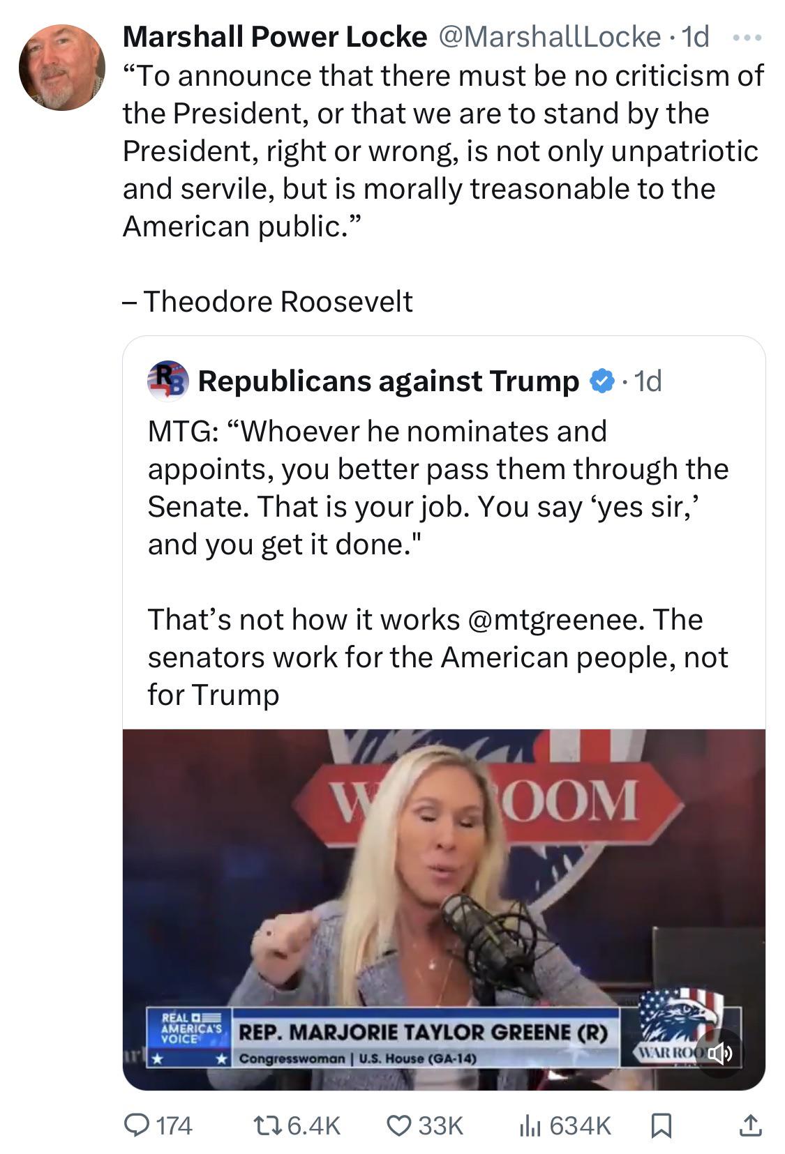 Roosevelt's Timeless Words for MegaTreasonousGirl