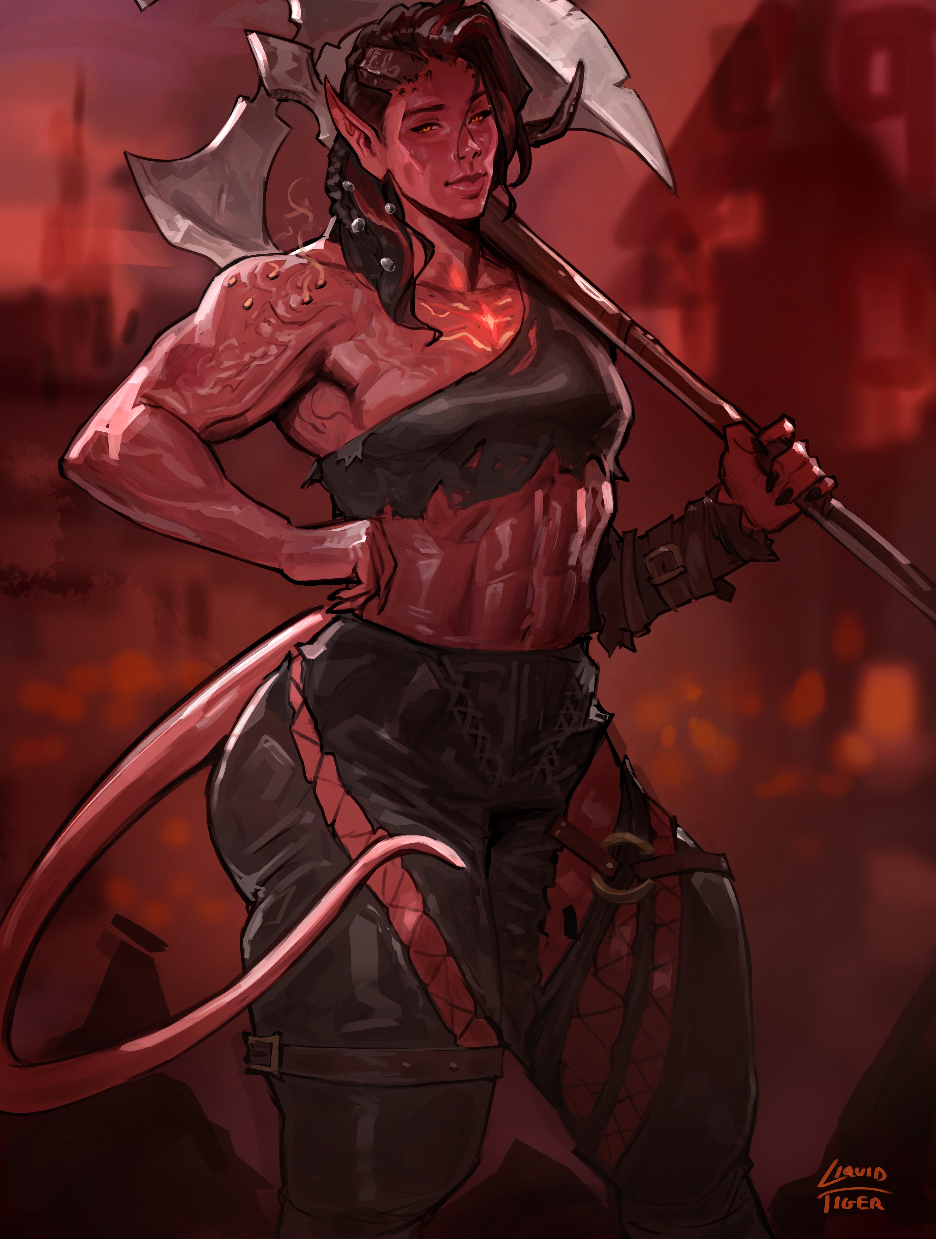 Karlach, My One True Love (Art by EXLiquidTiger)