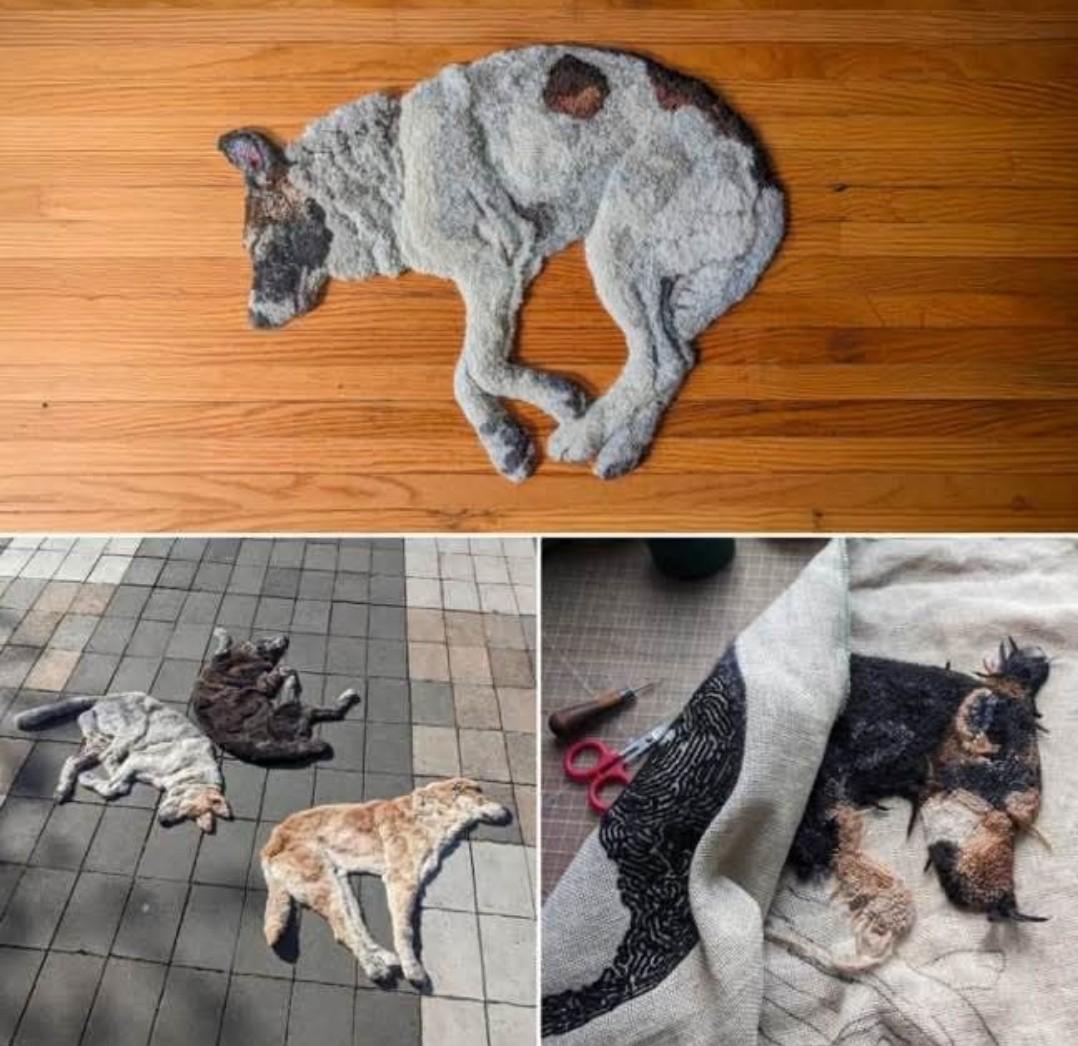 Check out these adorable dog rugs!