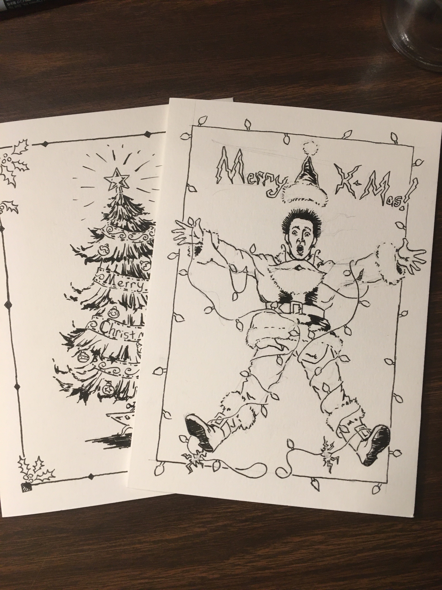 Crafting Christmas cards on this chilly #WIPWednesday