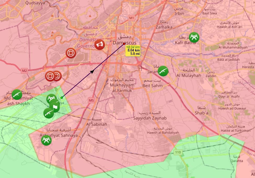Rebels are closing in, just 5 miles from Damascus' heart