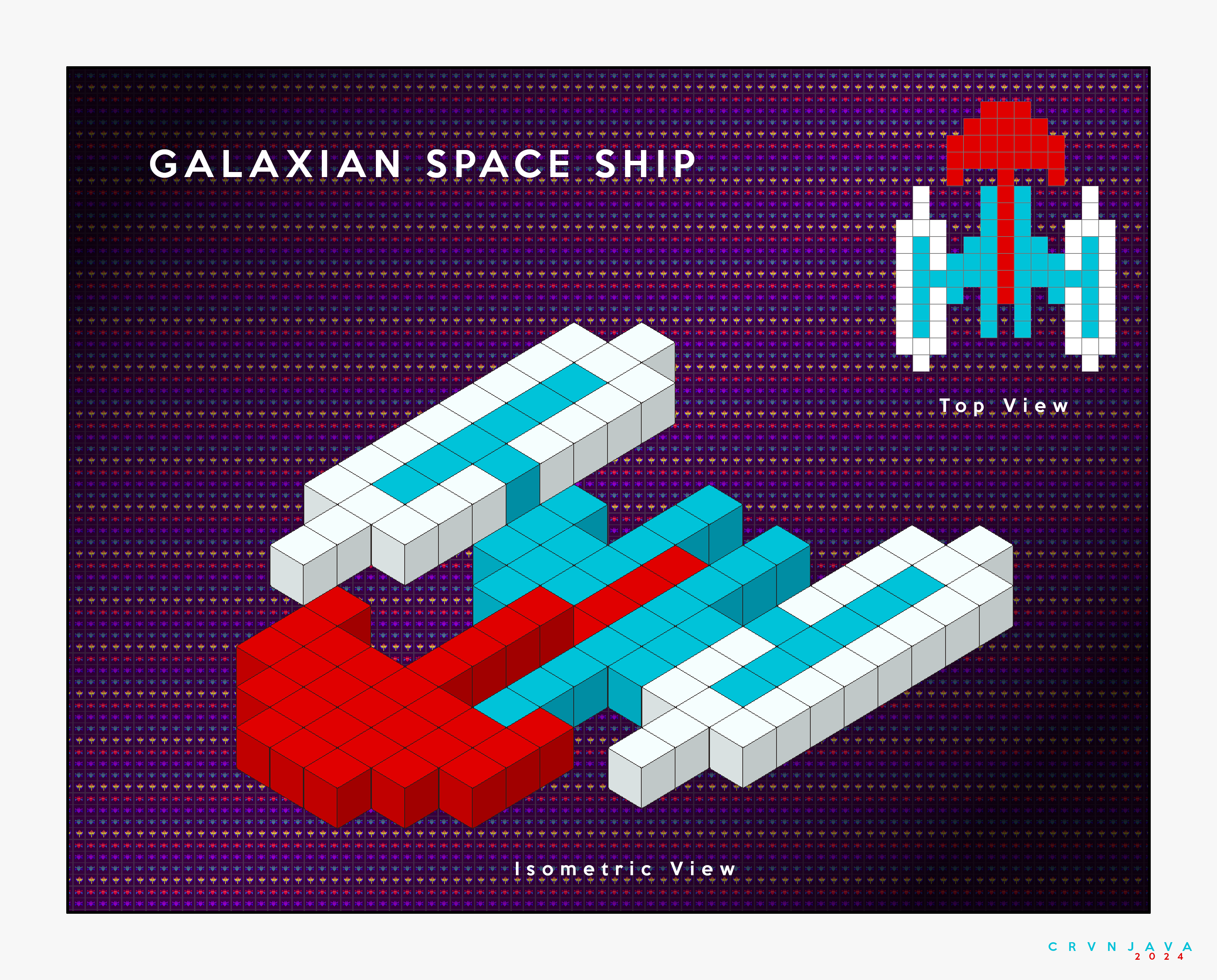 A Stunning Isometric View of the Galaxian Space Ship