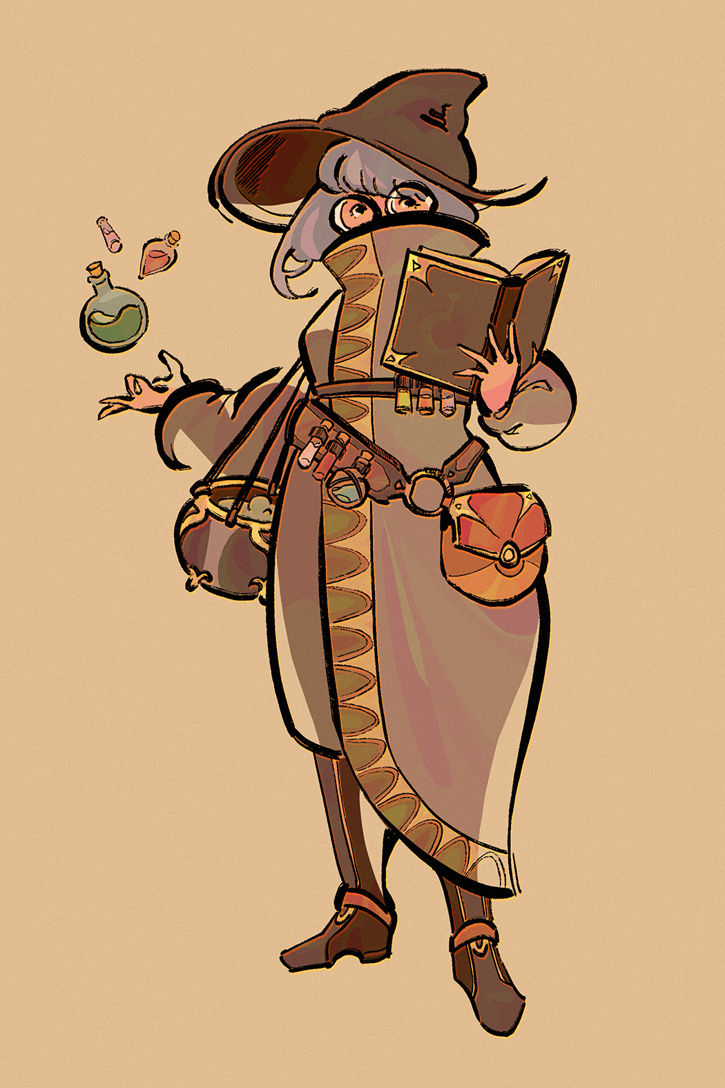Inktober Day 21: The Potion Brewer's Craft