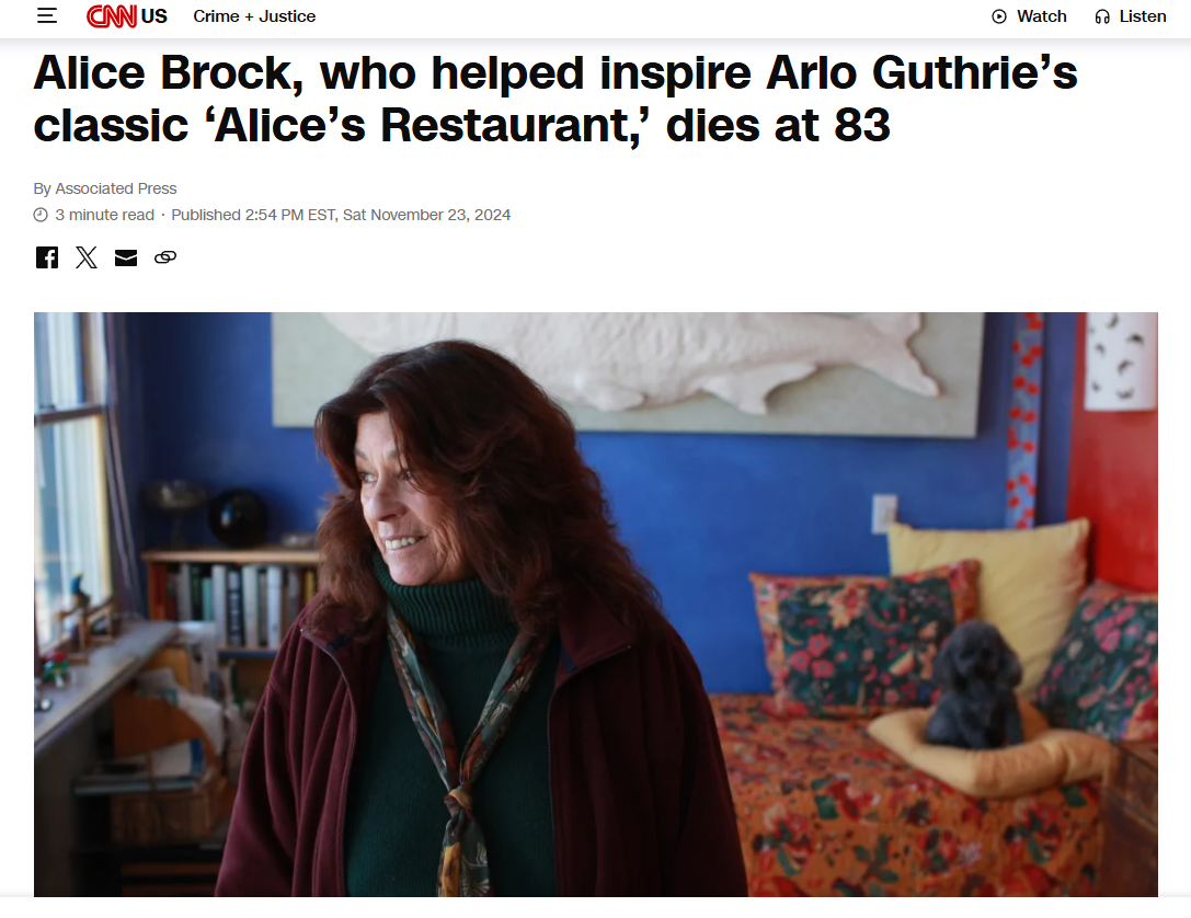You Can Find Anything You Desire at Alice's Restaurant