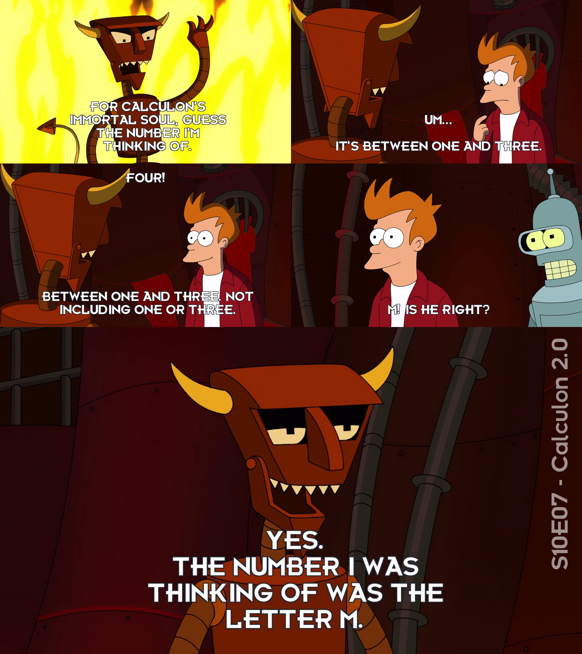 When the Number Turns Out to Be the Letter M :)