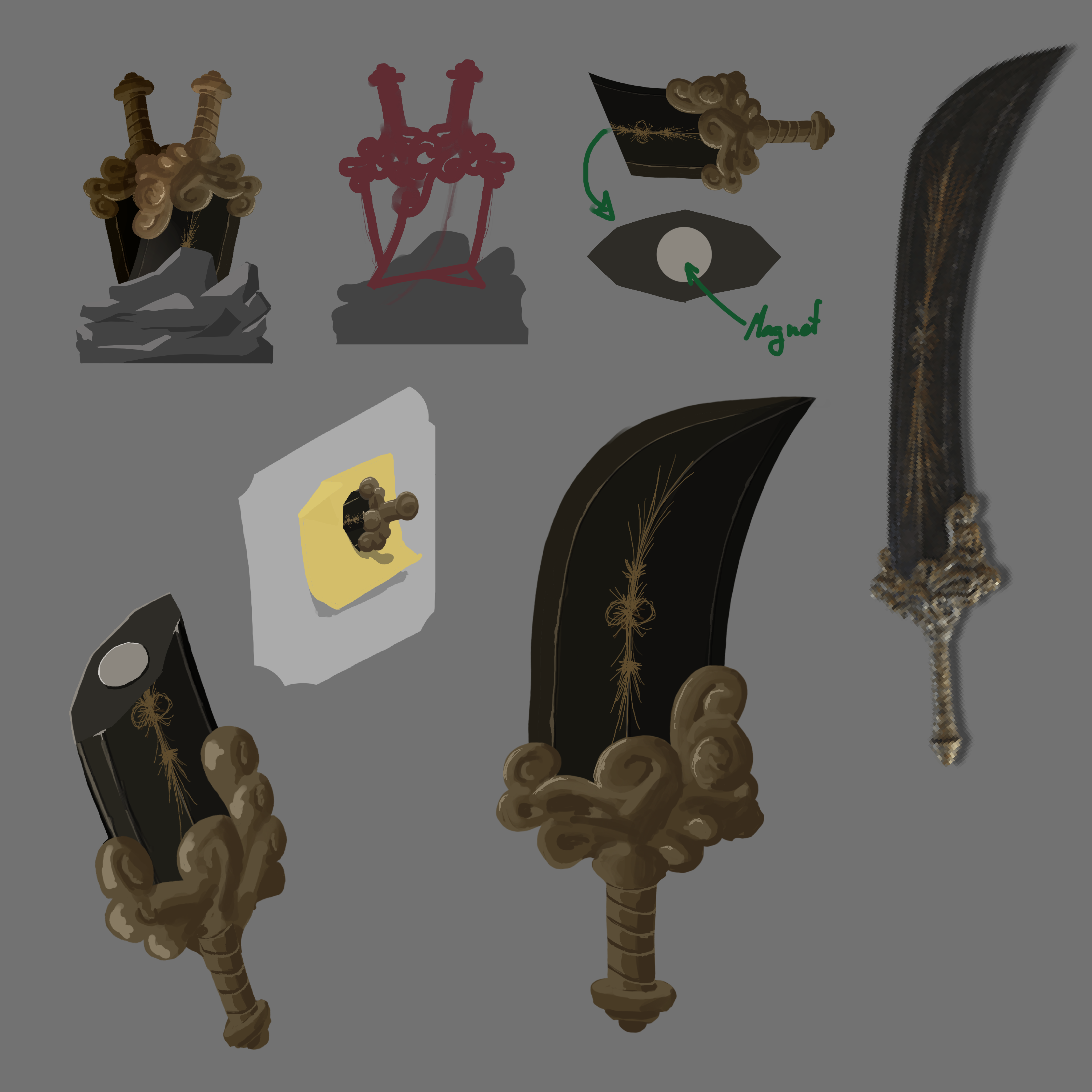 Radahn's sword as a quirky fridge magnet