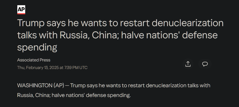 Breaking News: Trump Aims to Revive Denuclearization Talks with Russia and China