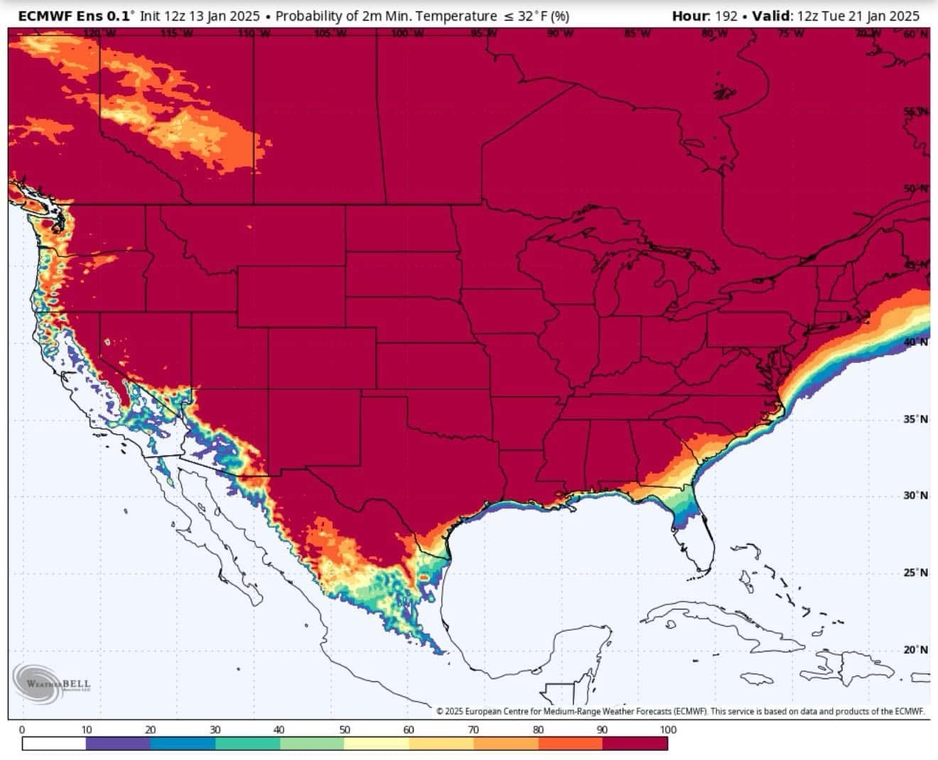 Chances of Freezing Temperatures Next Tuesday Morning