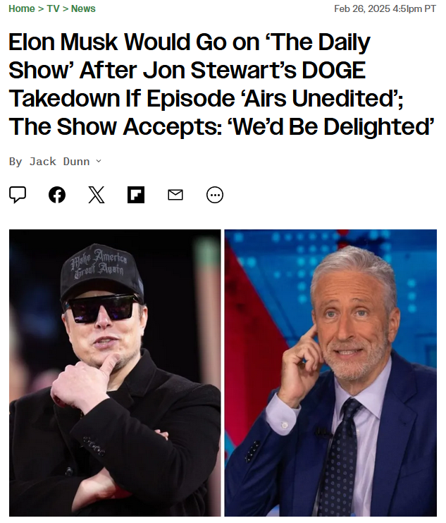 Could Musk Be Appearing on the Daily Show?
