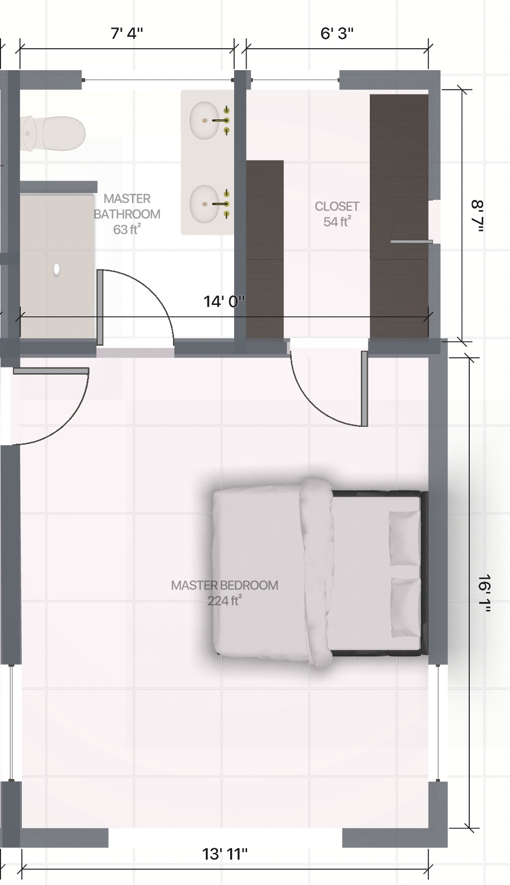Is This the Perfect Master Suite Layout? Check Out the Spacious Walk-In Closet and Bath!