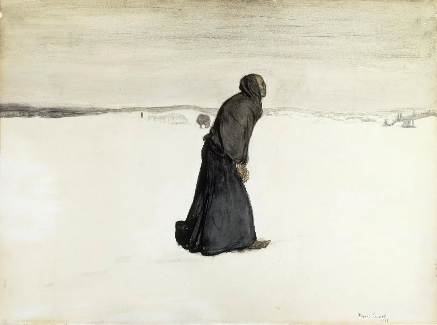 A Glimpse into Death's Walk, circa 1896 by Magnus Enckell