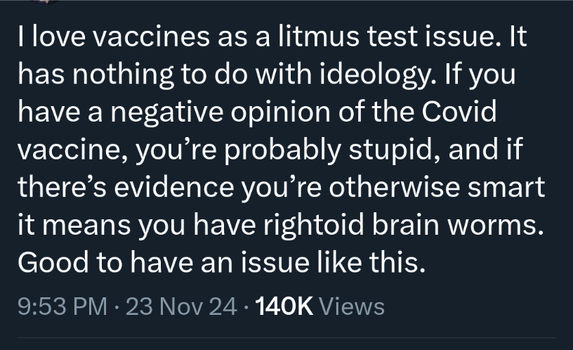 Vaccines: A true test of beliefs.