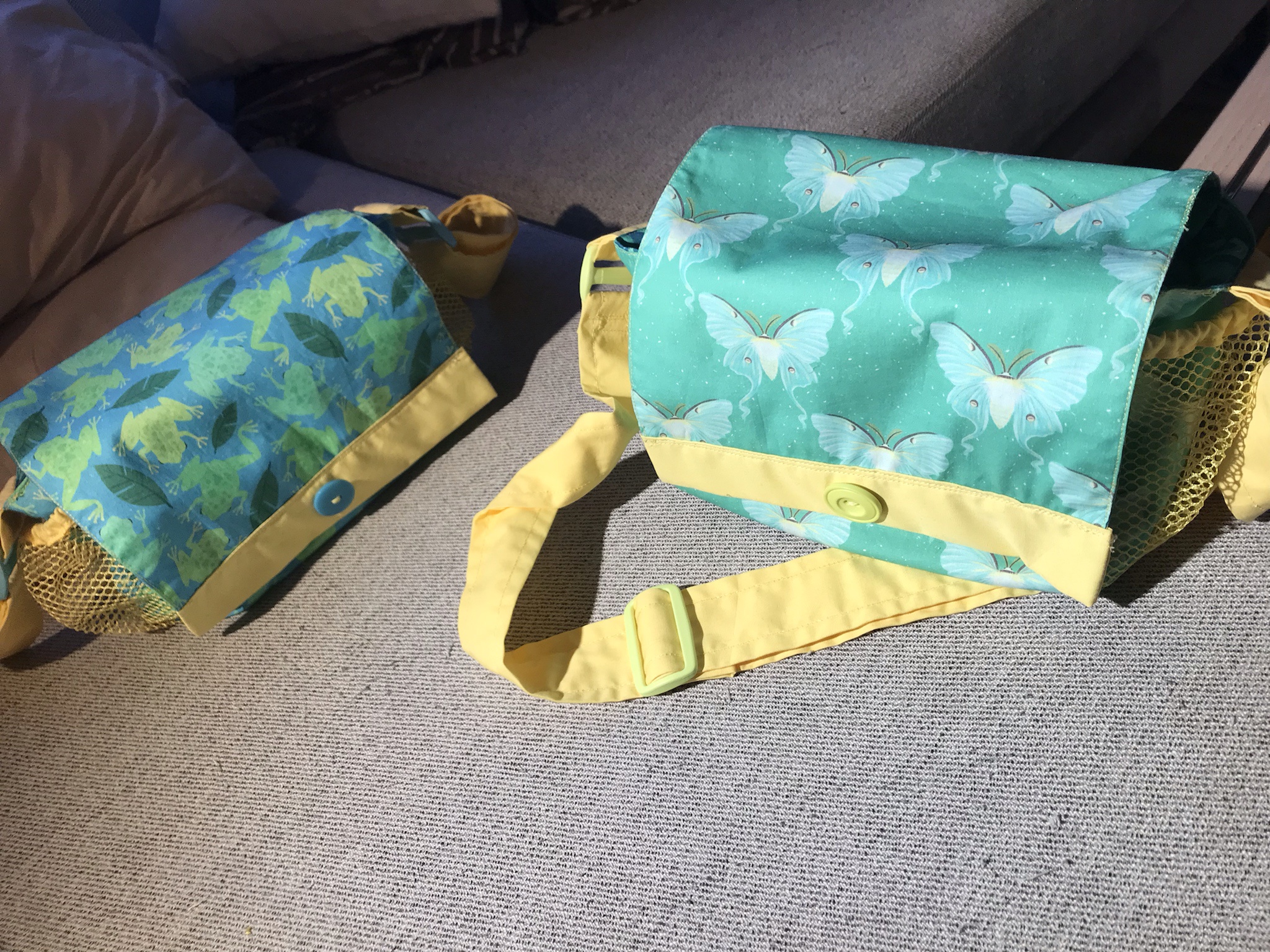I've taken up sewing as a new hobby and crafted these adorable bags for my nieces this Christmas!