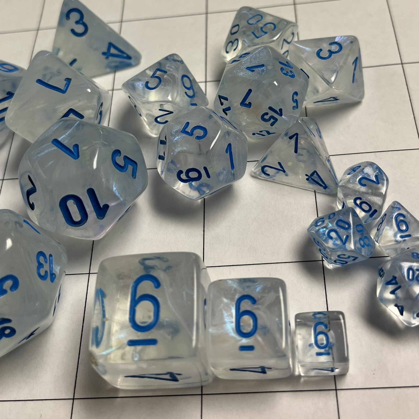 Explore the Chessex Borealis Icicle sets: Mega, Mid, and Mini!