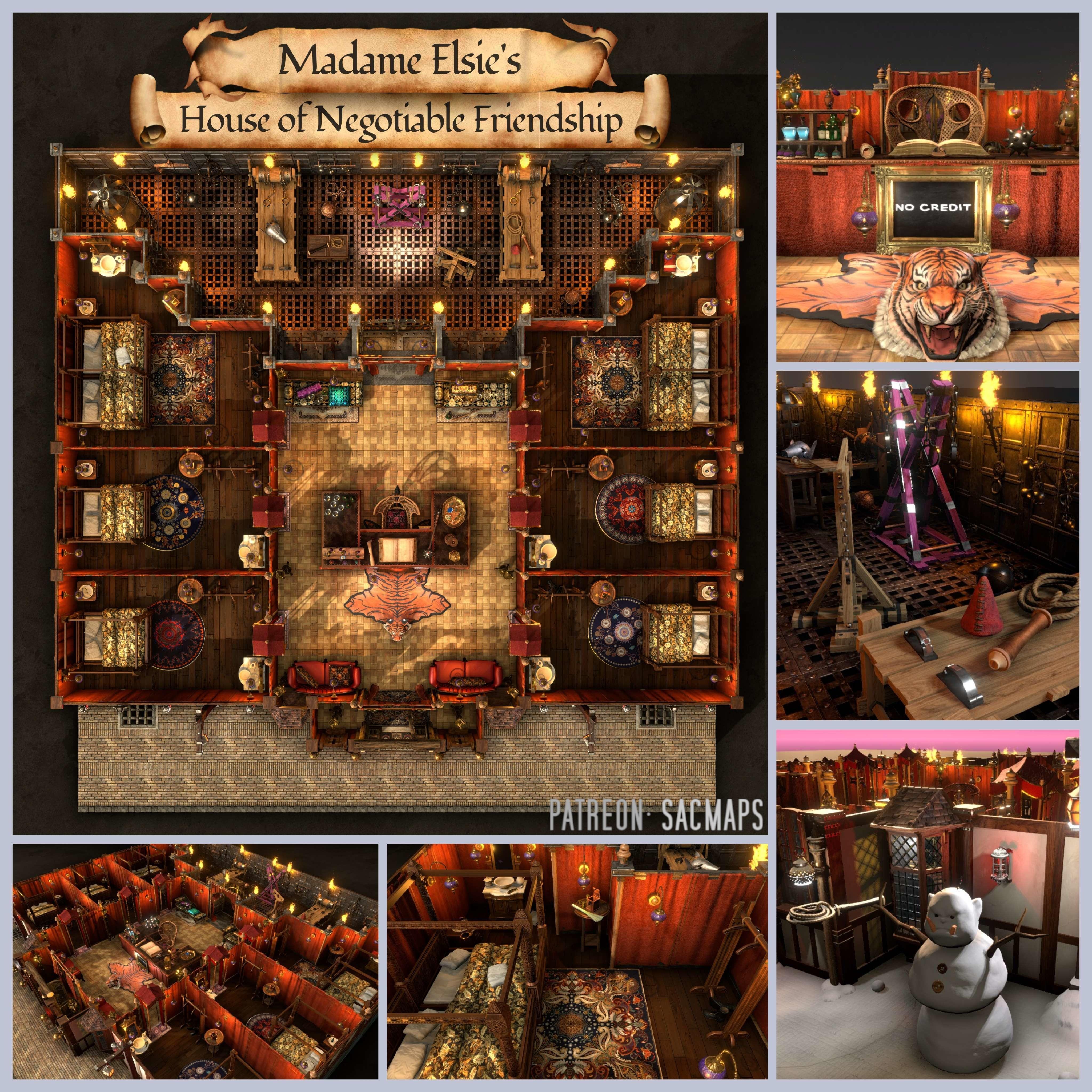 Welcome to Madame Elsie's House of Negotiable Friendship - Your Free Source for DnD/TTRPG Maps