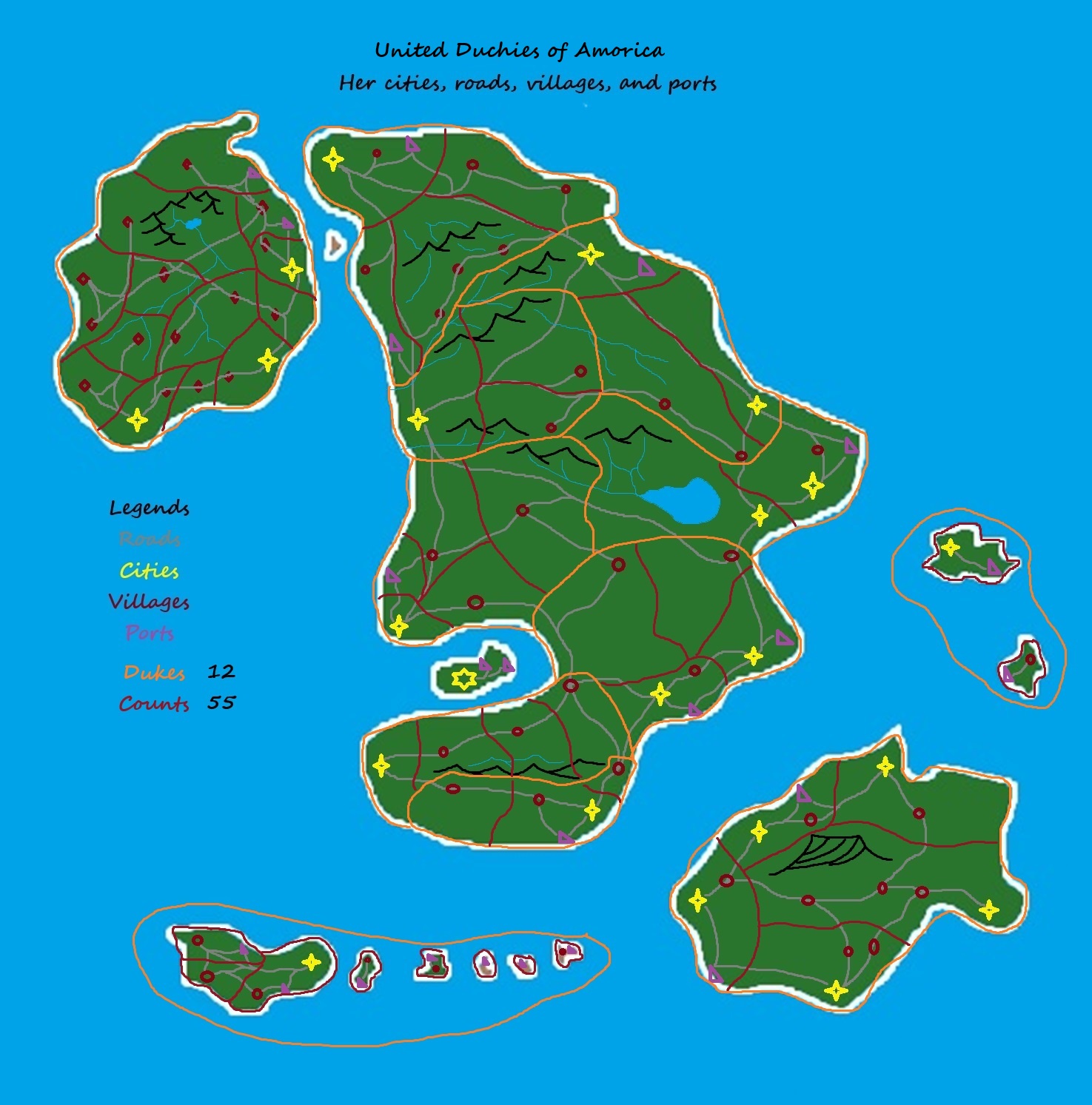 The United Duchies of Amorica: A Fantasy Realm
