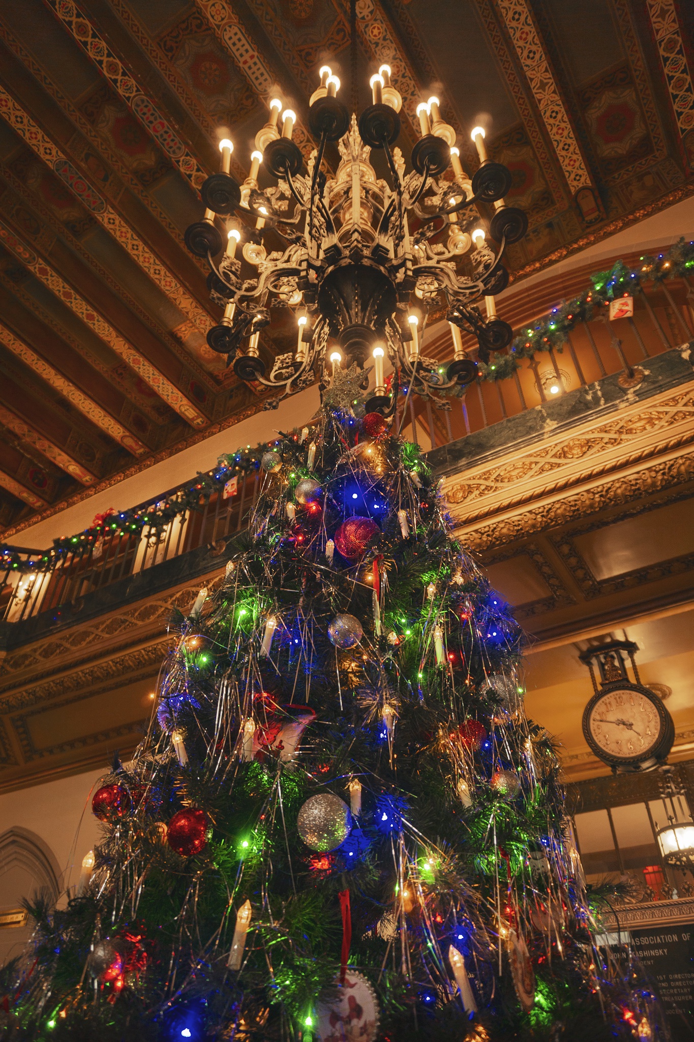 Stunning Christmas tree display at the Masonic Temple in Detroit