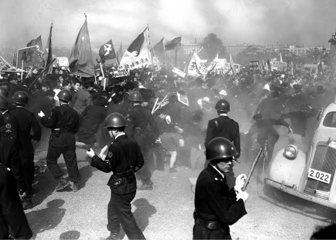 A glimpse into the communist protests in Japan from the 1950s to the 1980s