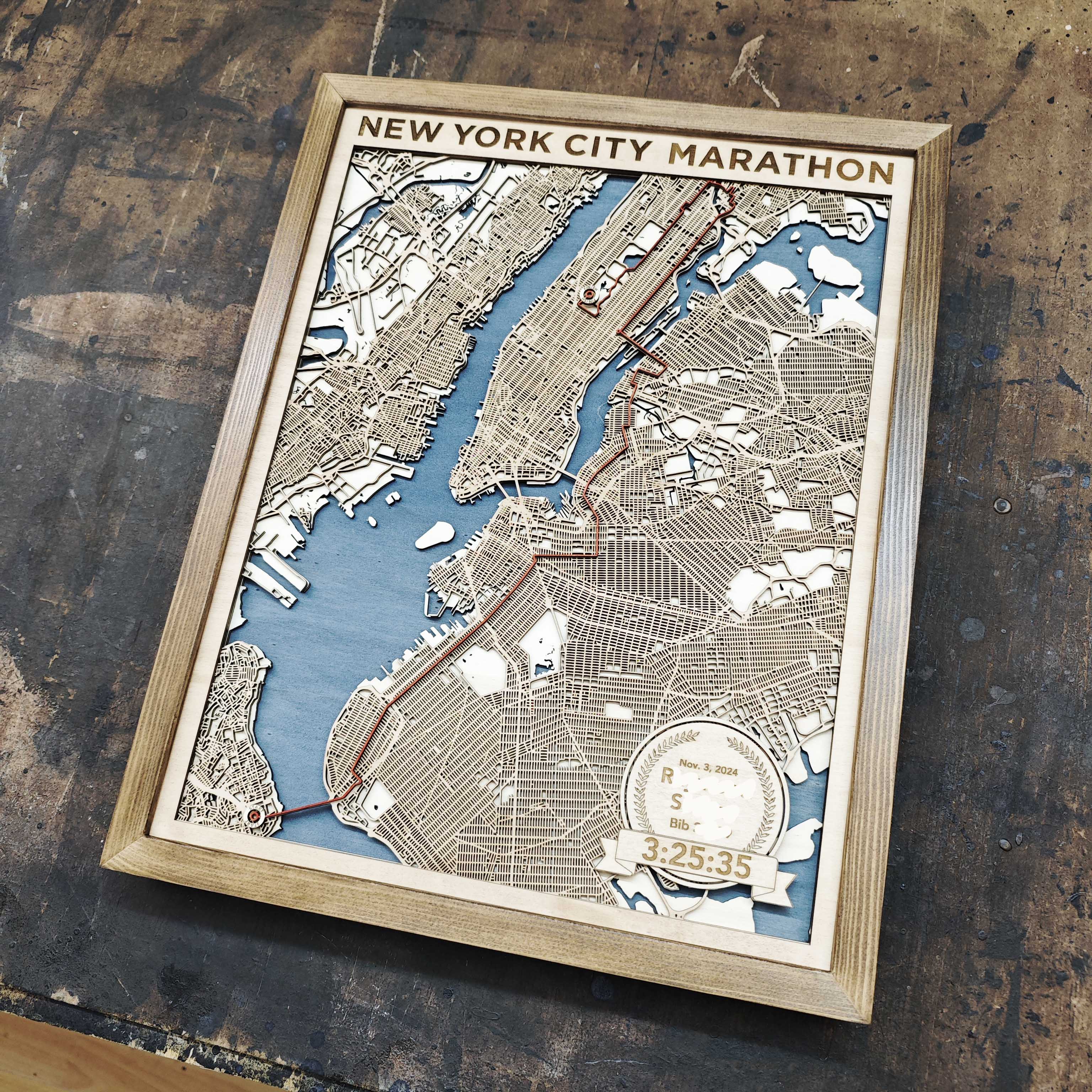Special map for the New York City Marathon