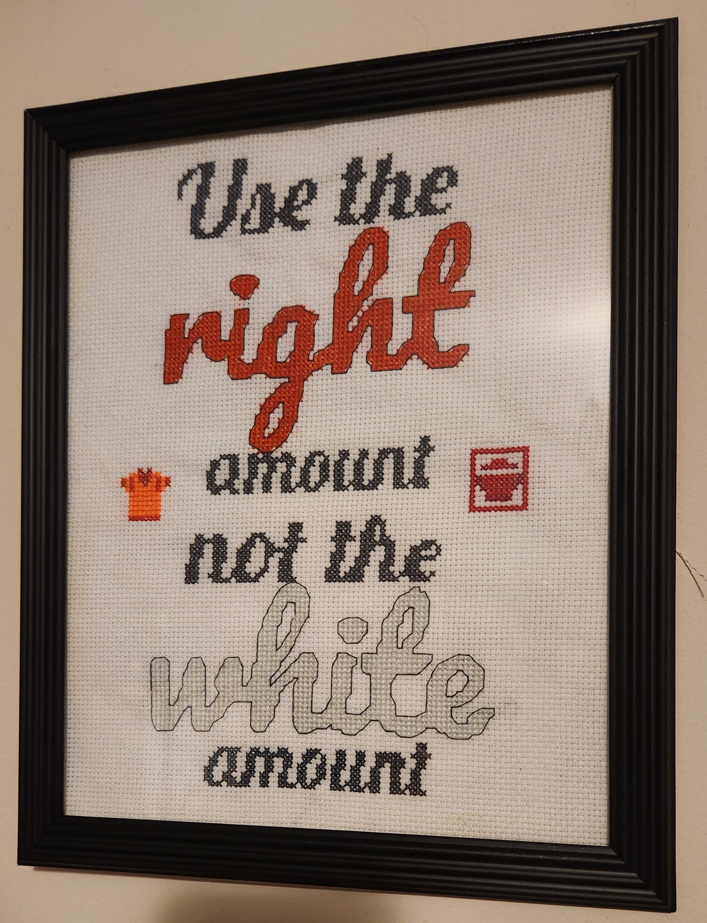 What do you think of my cross stitch inspired by Uncle Roger?