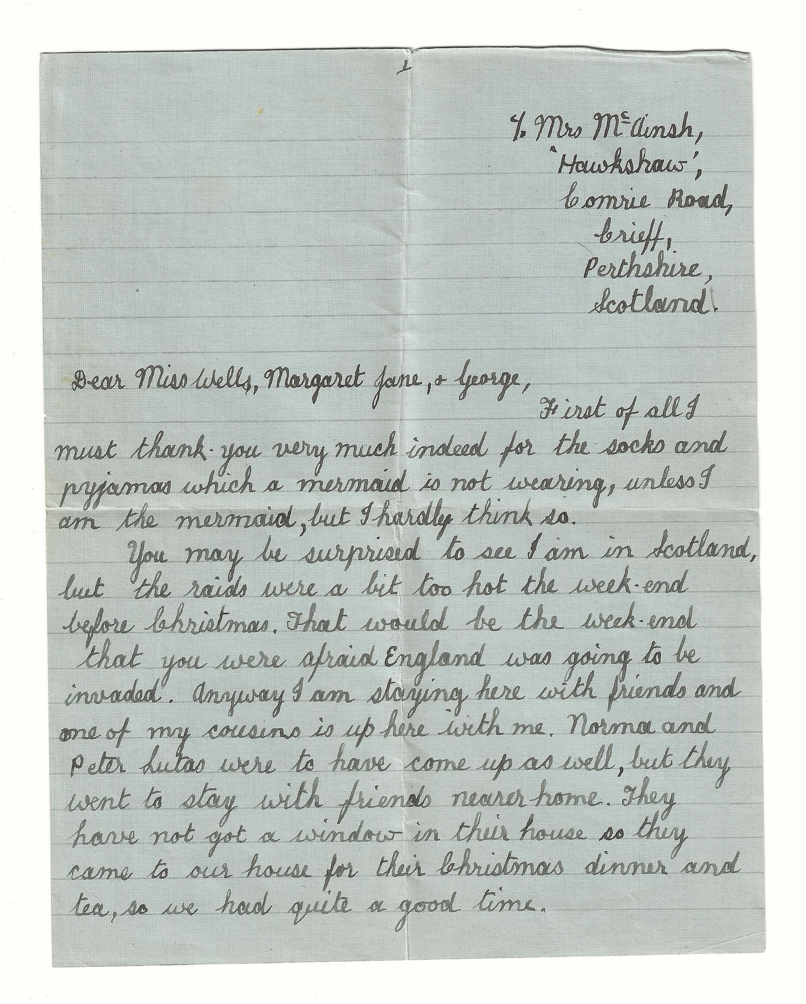 A Heartfelt WW2 Letter from a British Child to Her American Friends: Air Raids and More