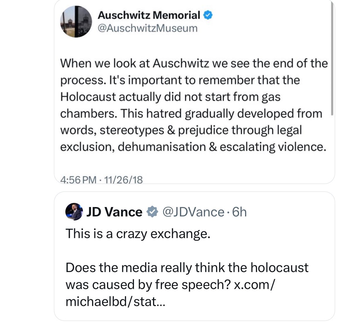 Auschwitz Museum Investigates JD's Claims on Misinformation