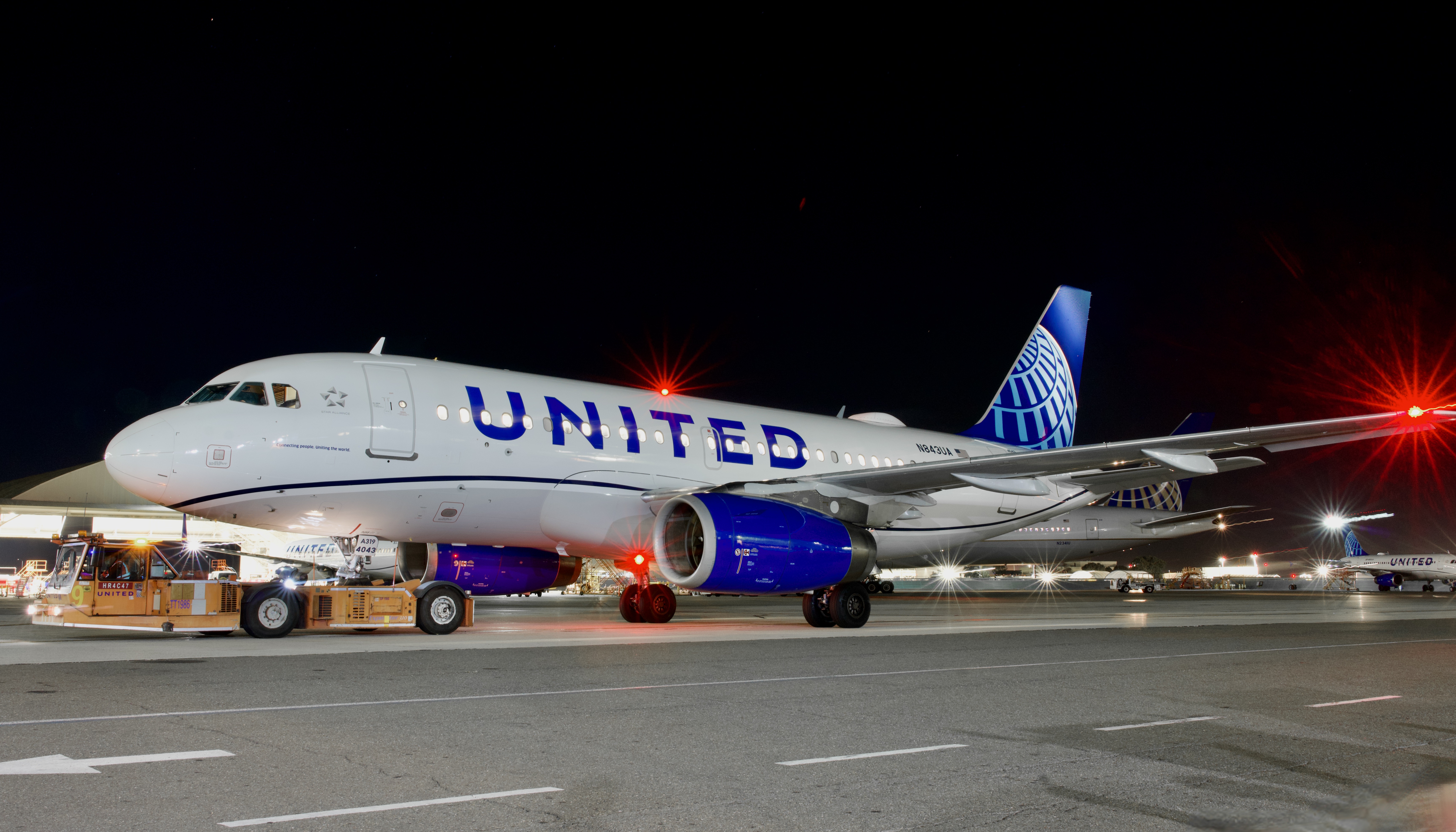 A glimpse of a United Airlines aircraft tug at San Francisco International Airport 2024