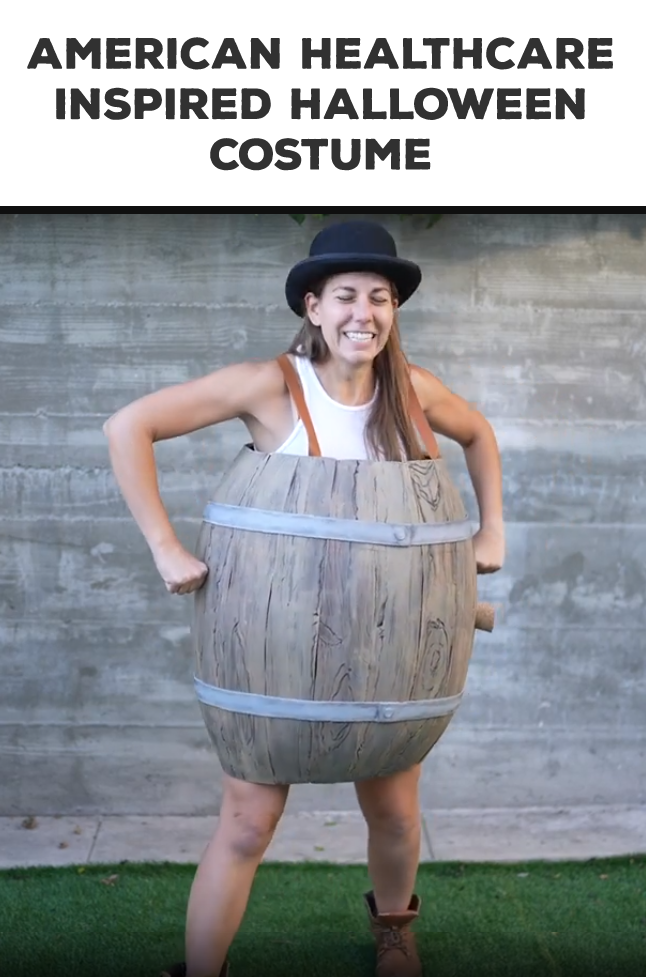 Creative Halloween Costume Inspired by American Healthcare