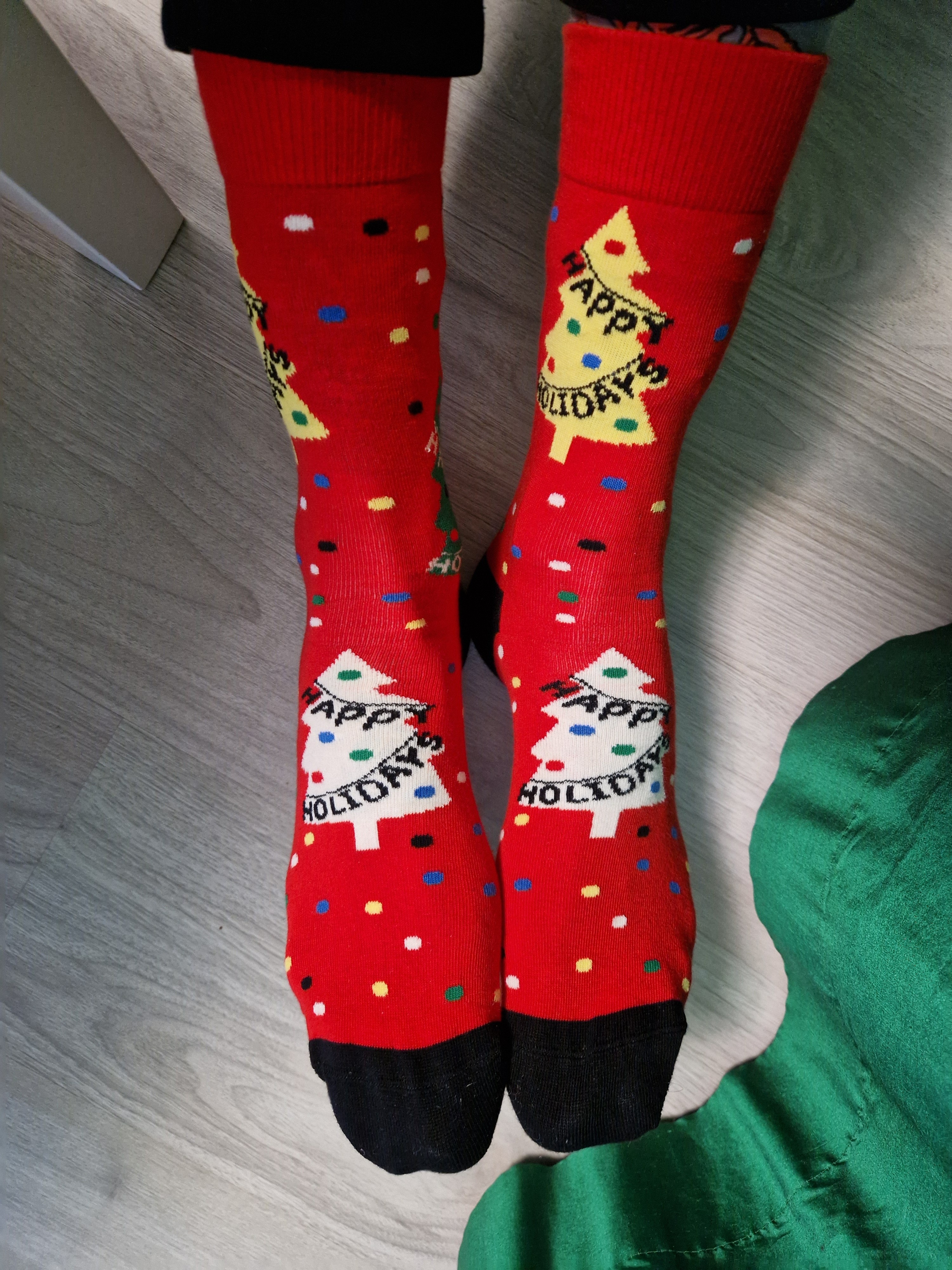 Not feeling the selfie vibe? Here’s a peek at my cozy footies instead!