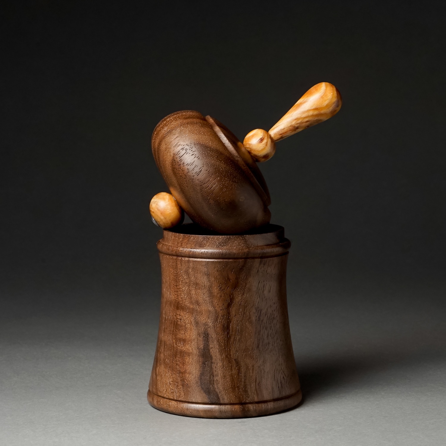Crafted Walnut and Fatwood Box
