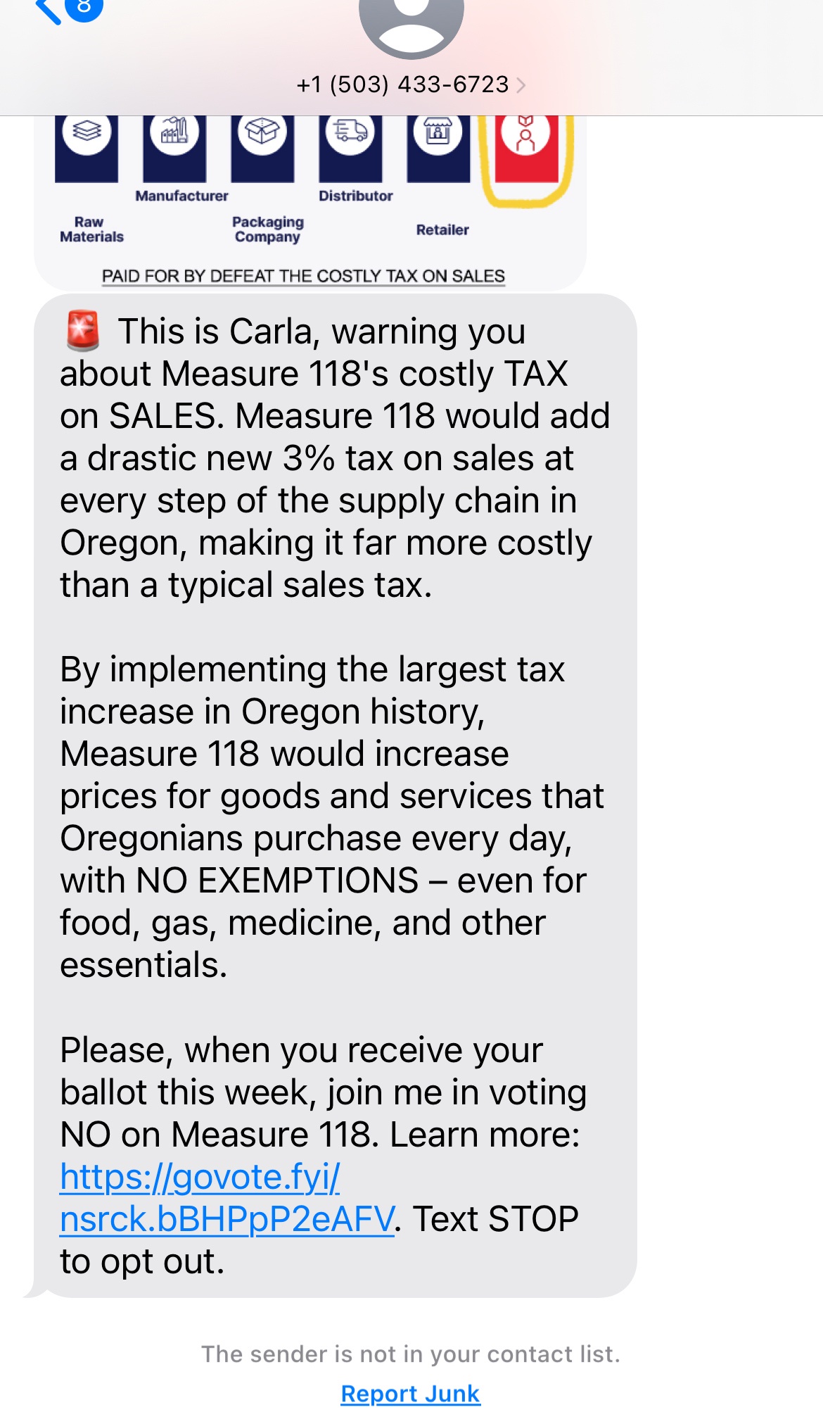 These messages are brought to you by big corporations. Support 118!
