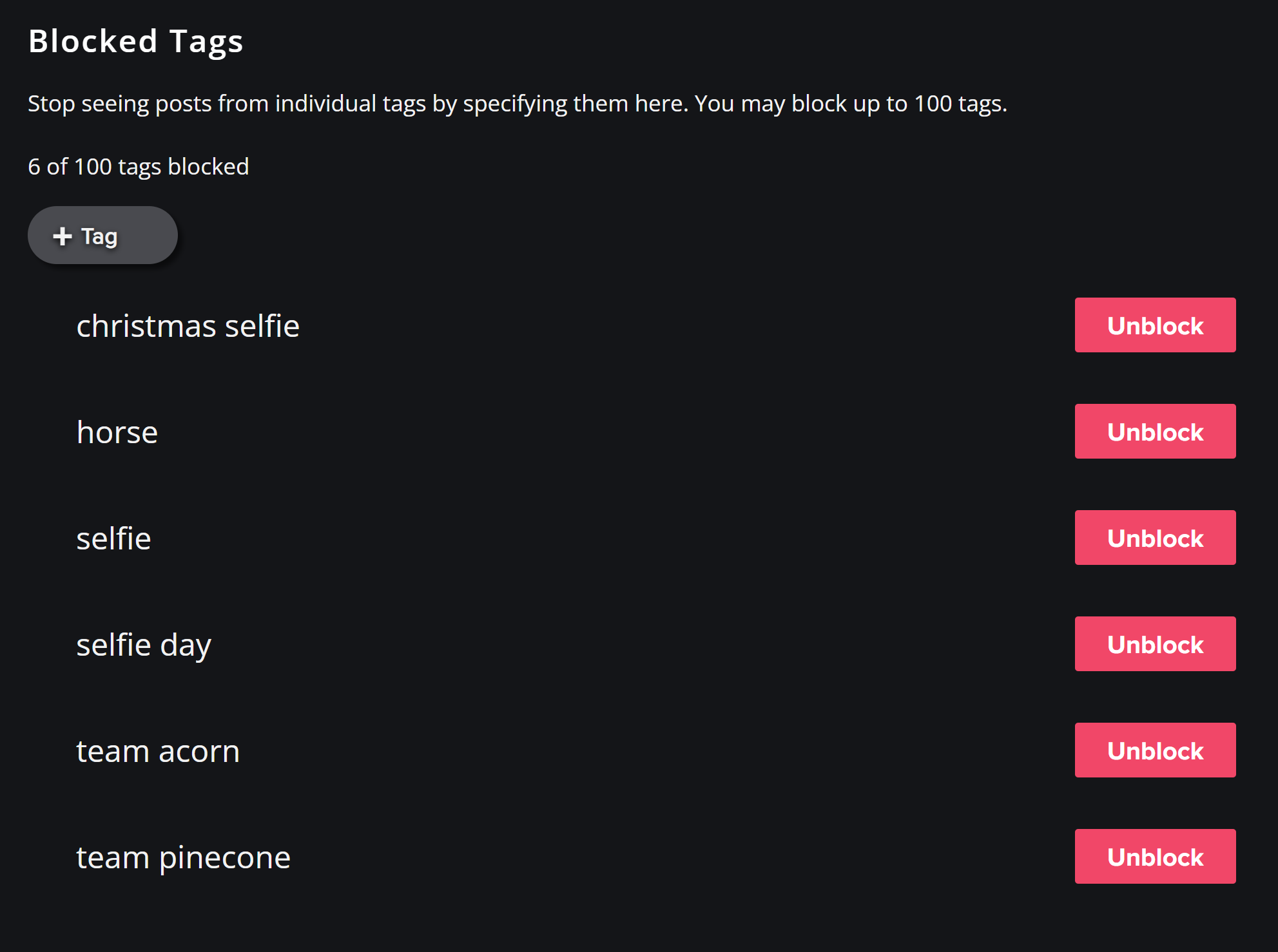 Don't forget to tag your selfies!