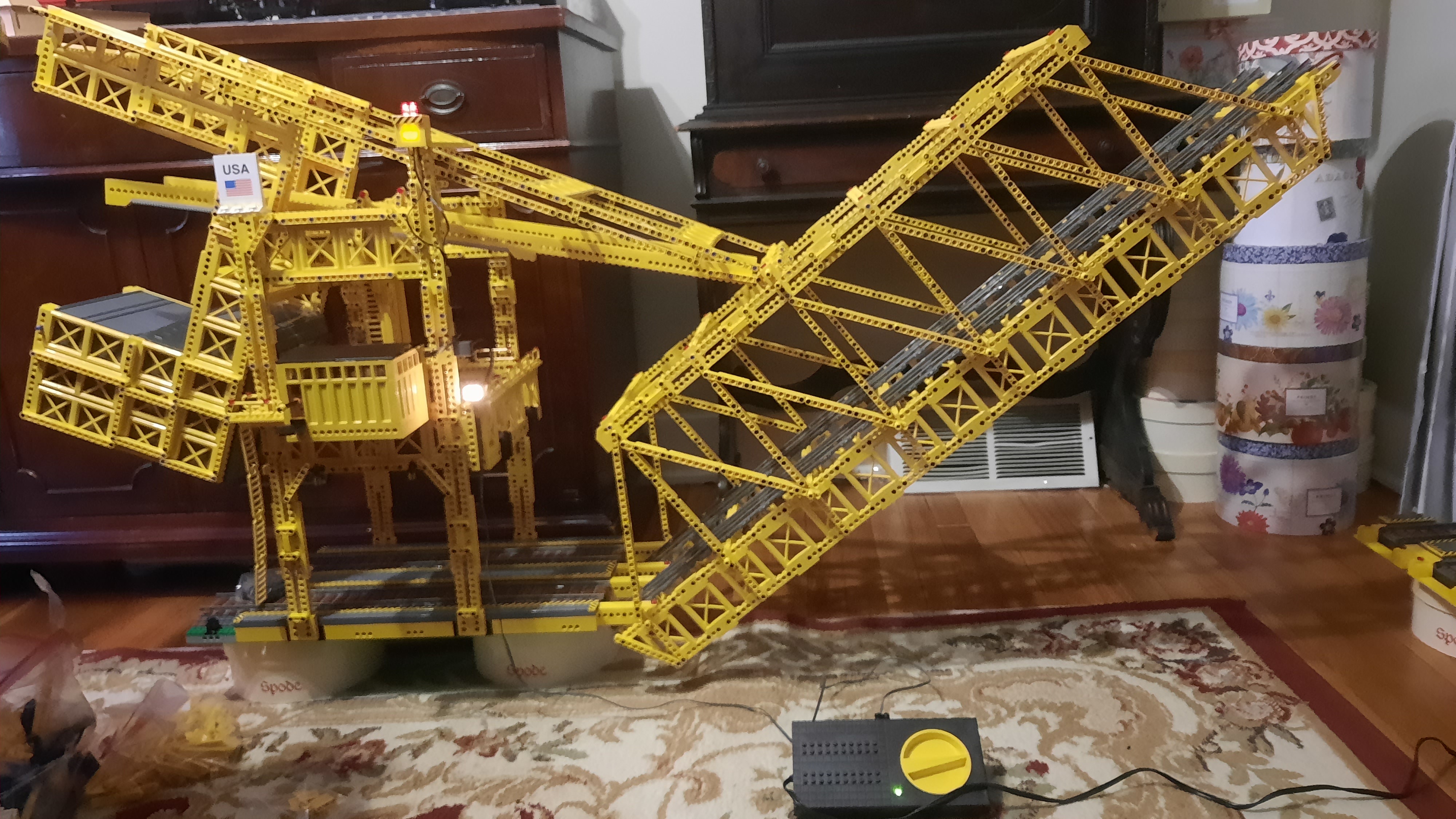 Behold the Mighty Lego Behemoth Bascule Bridge in Action!