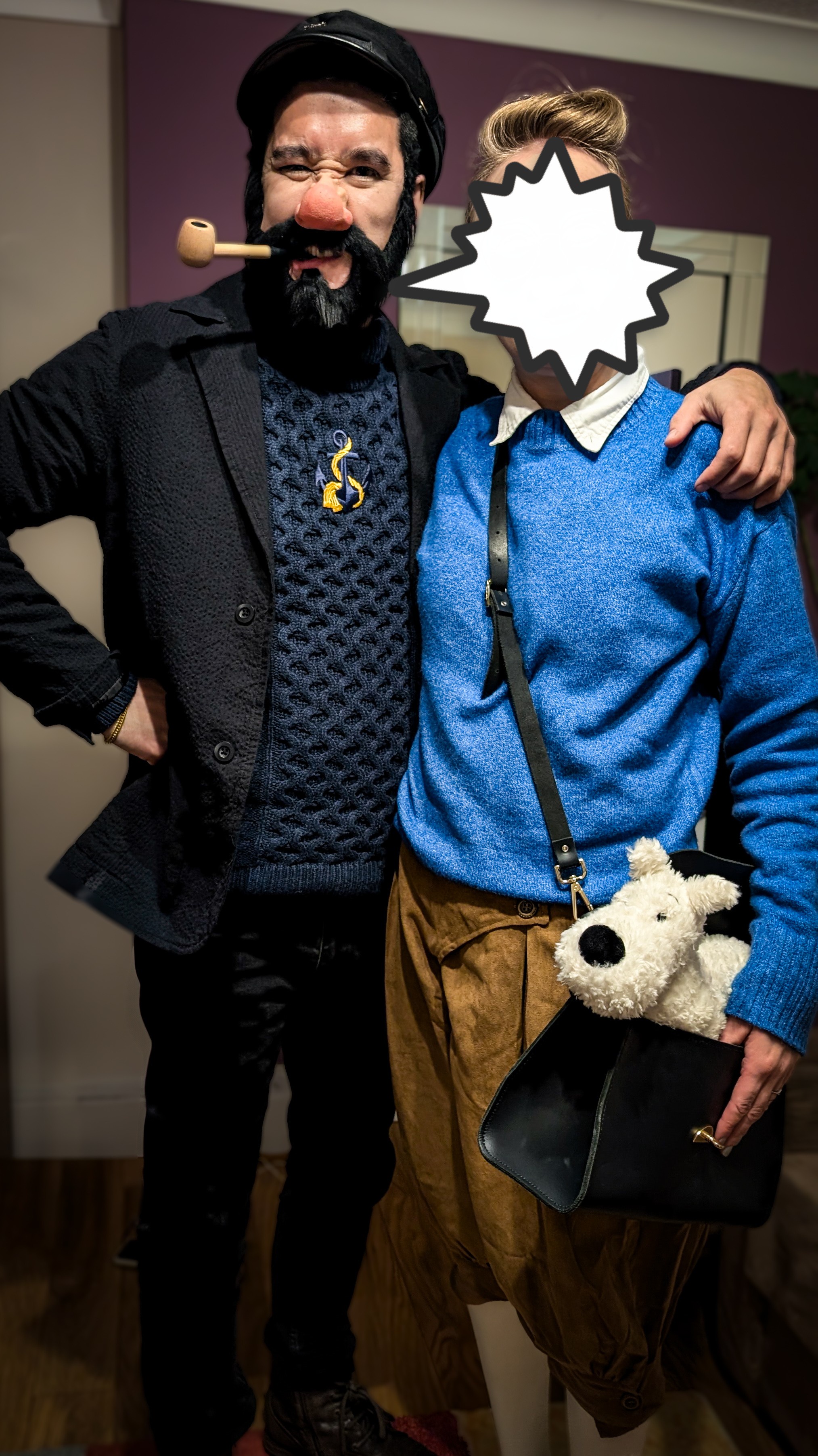 Blistering Barnacles! Our Creative Tintin Couple's Costume for a Birthday Bash