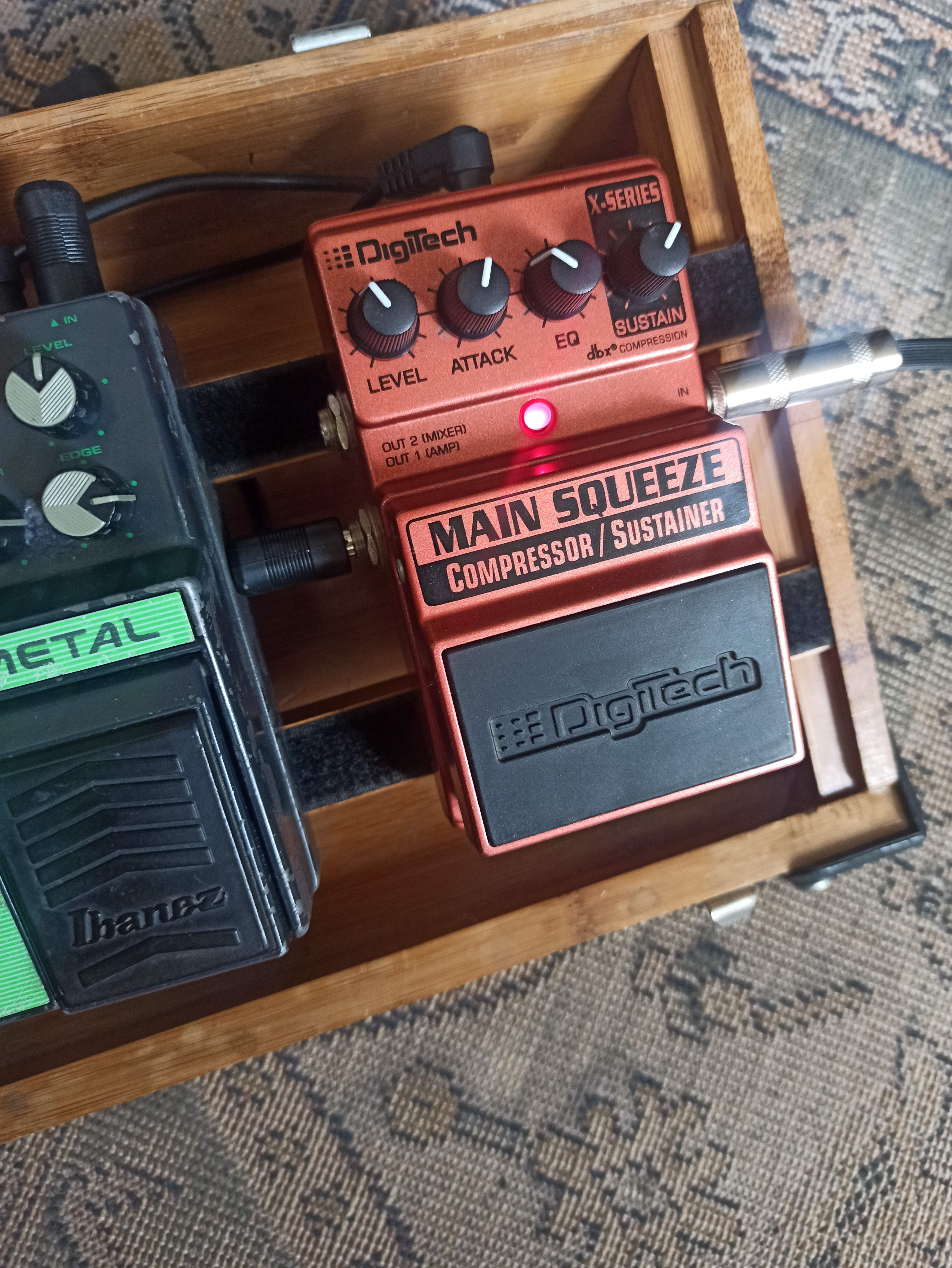 Digitech's 'Main Squeeze' X series pedal: the ultimate guitar compressor/sustainer.