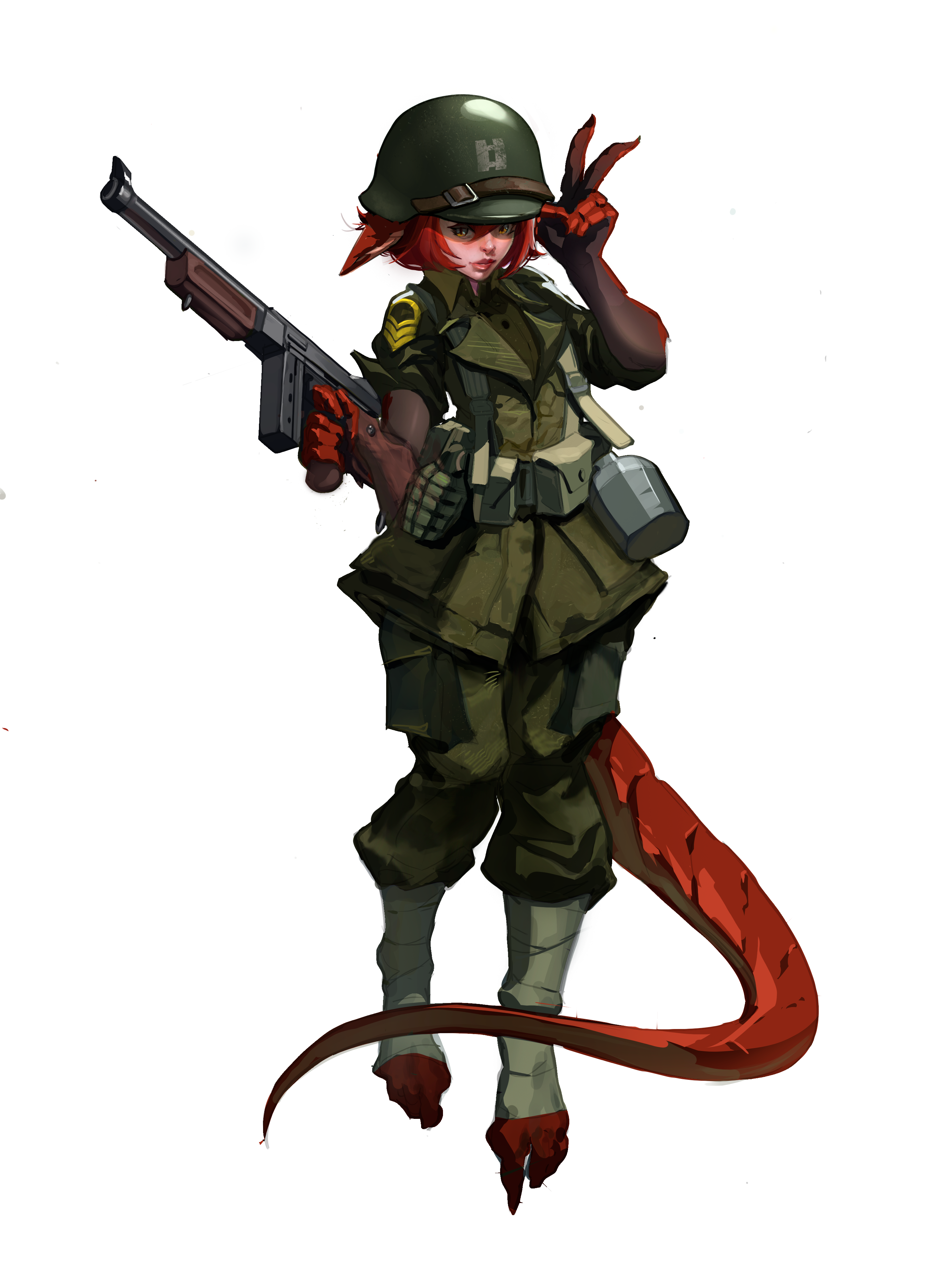 Bringing My Dragongirl to Life as a US Paratrooper in Enlisted