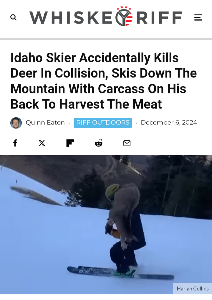 I really hope he took a picture with his skis perfectly arranged on top.